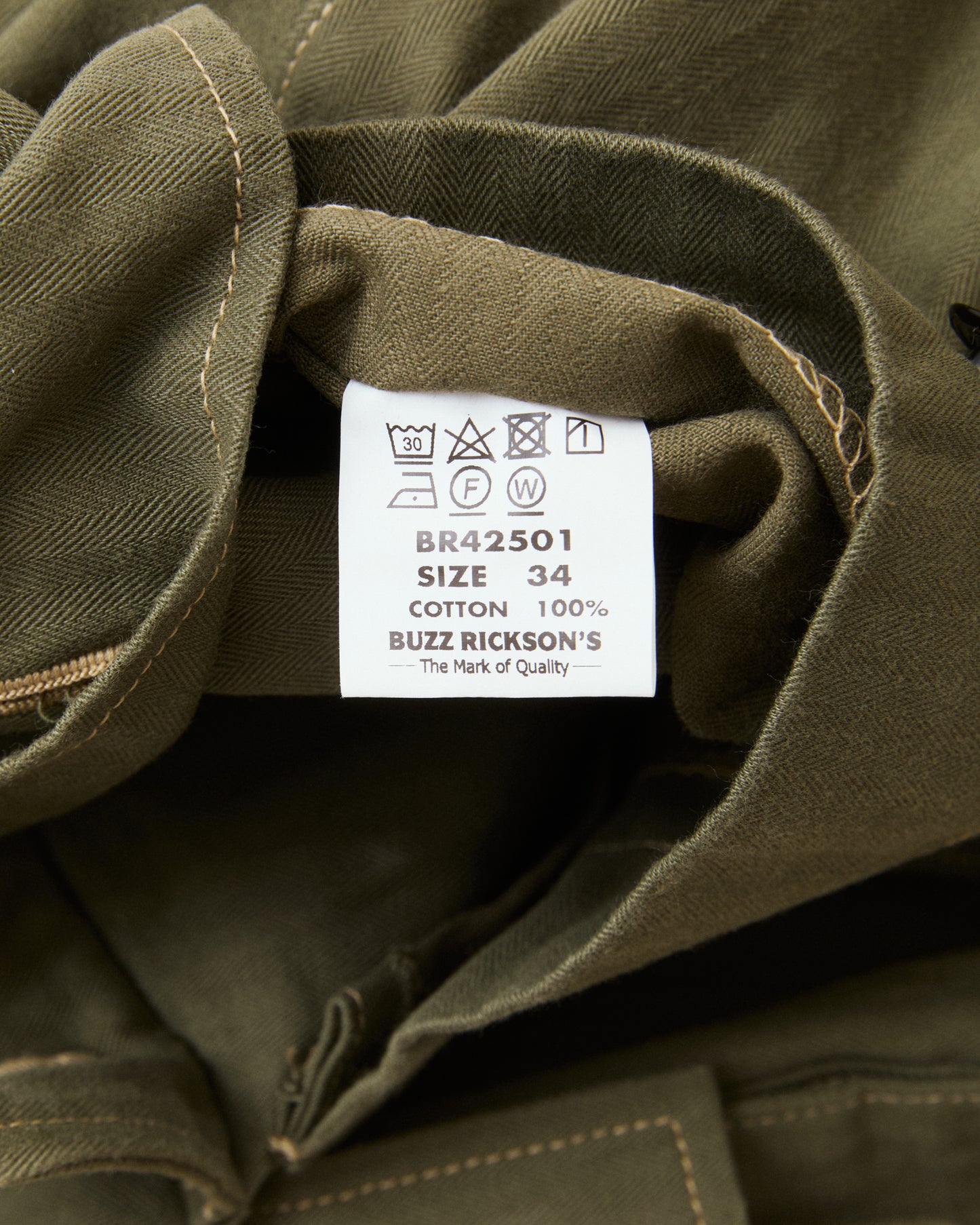 Buzz Rickson's USMC M-44 HBT Twill Pants Short Length BR42501