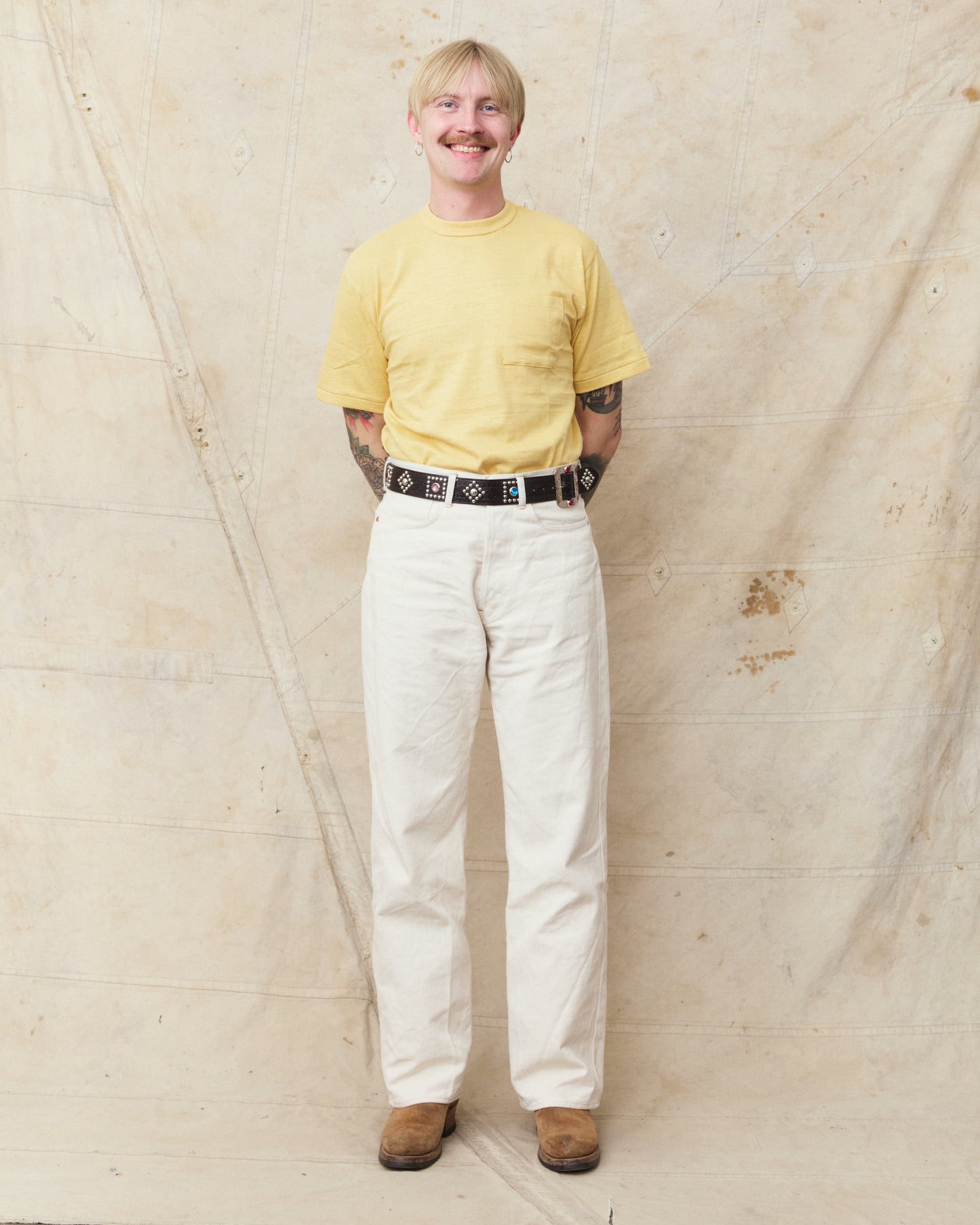 Warehouse & Co. Lot 4601 Pocket T-shirt Straw