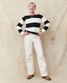 Warehouse & Co. Lot 4110 Long Sleeve Border T-shirt Black/Kinari