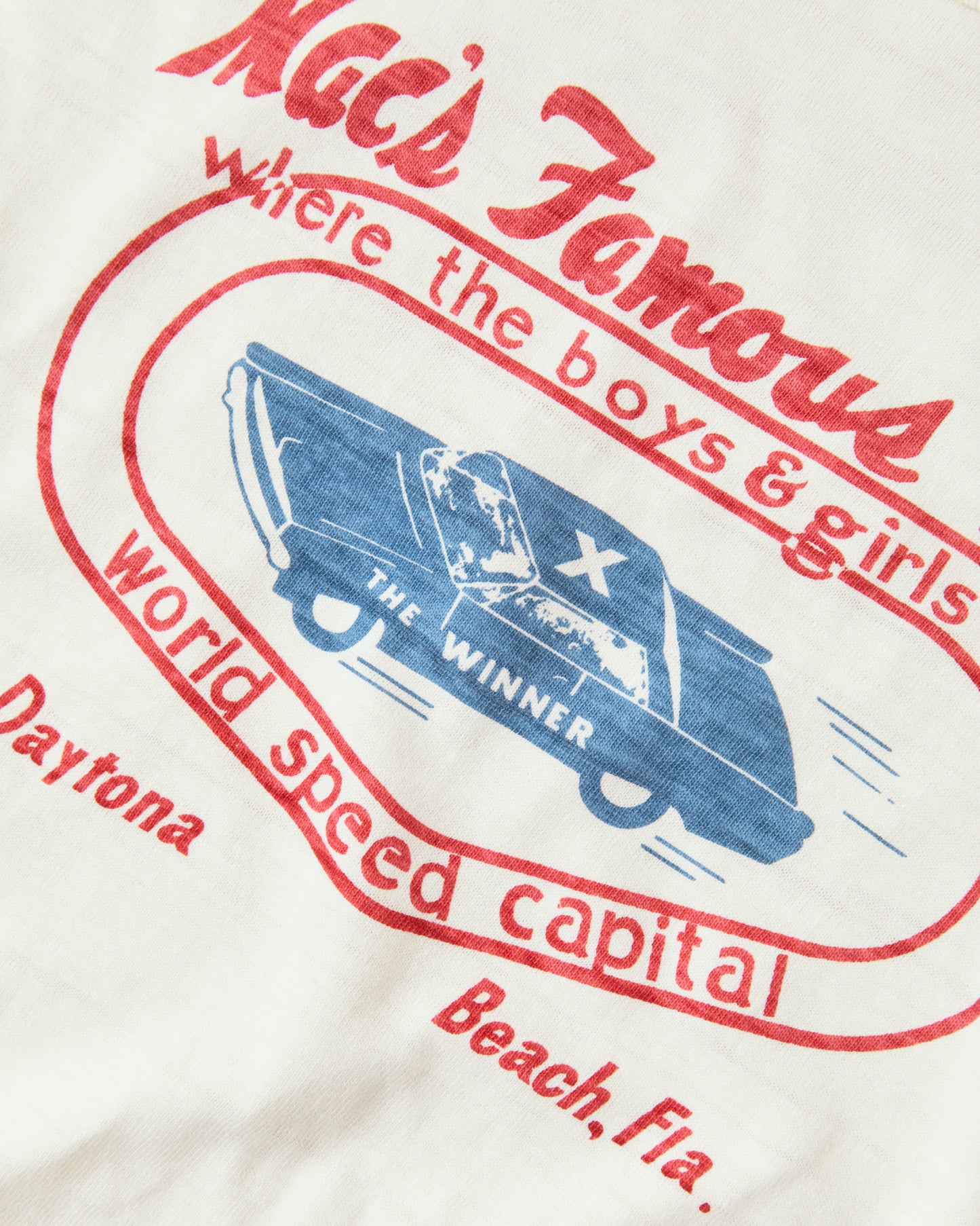 Warehouse & Co Lot 4800 Three-Quarter Sleeve Baseball Shirt "Mac´s Famous Bar" Cream/Navy