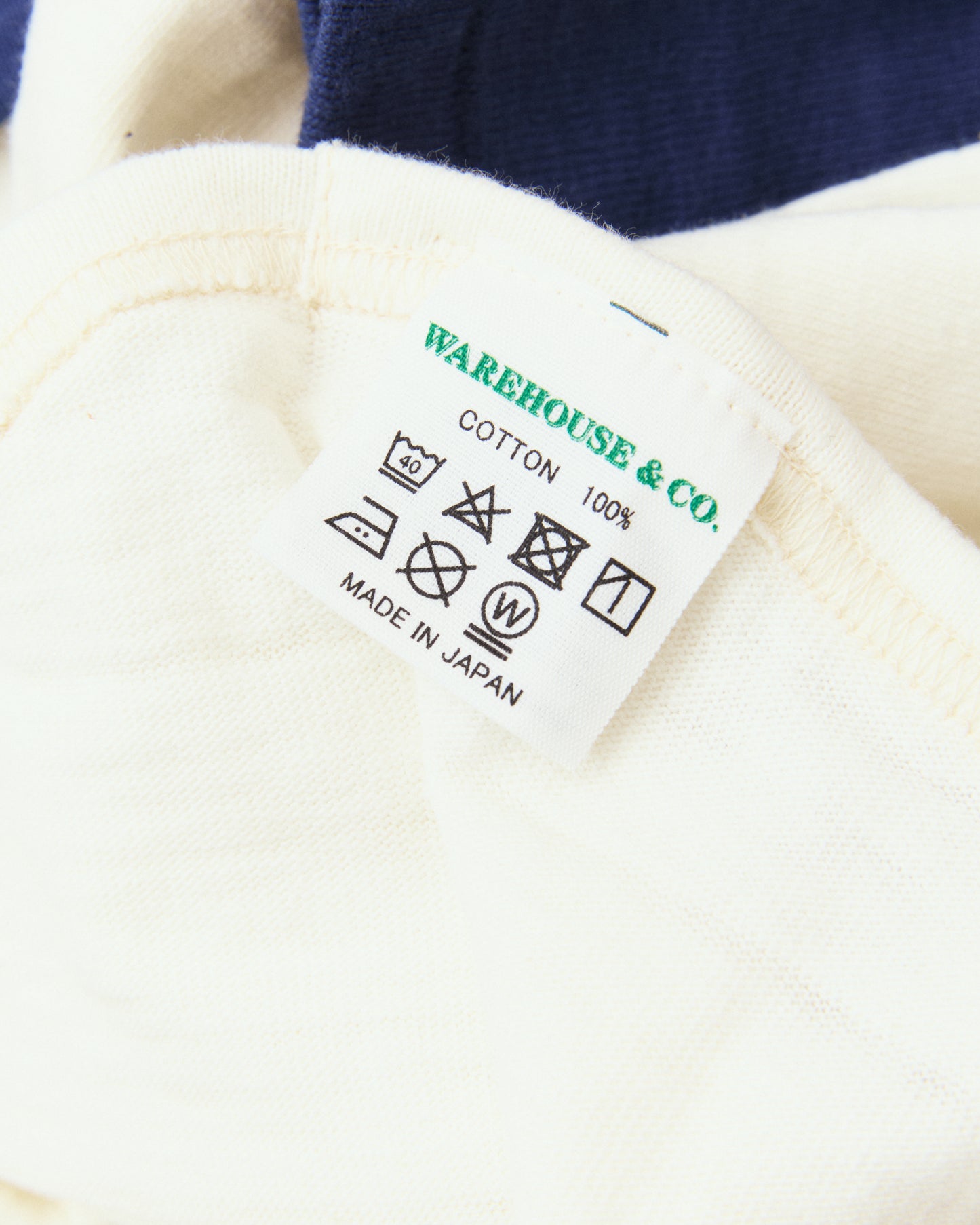 Warehouse & Co Lot 4800 Three-Quarter Sleeve Baseball Shirt "Mac´s Famous Bar" Cream/Navy