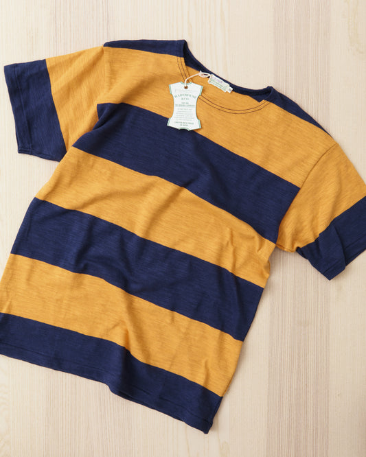 Warehouse & Co. Lot 4109 Short Sleeve Border T-shirt Navy/Orange