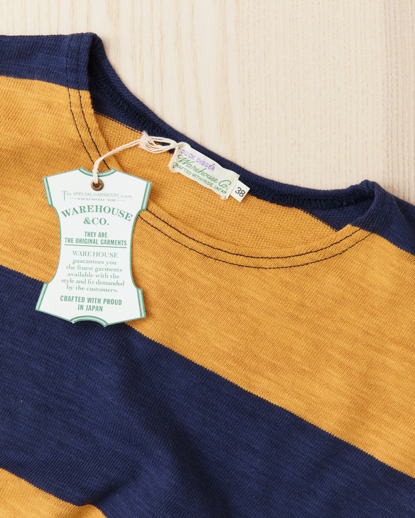 Warehouse & Co. Lot 4109 Short Sleeve Border T-shirt Navy/Orange