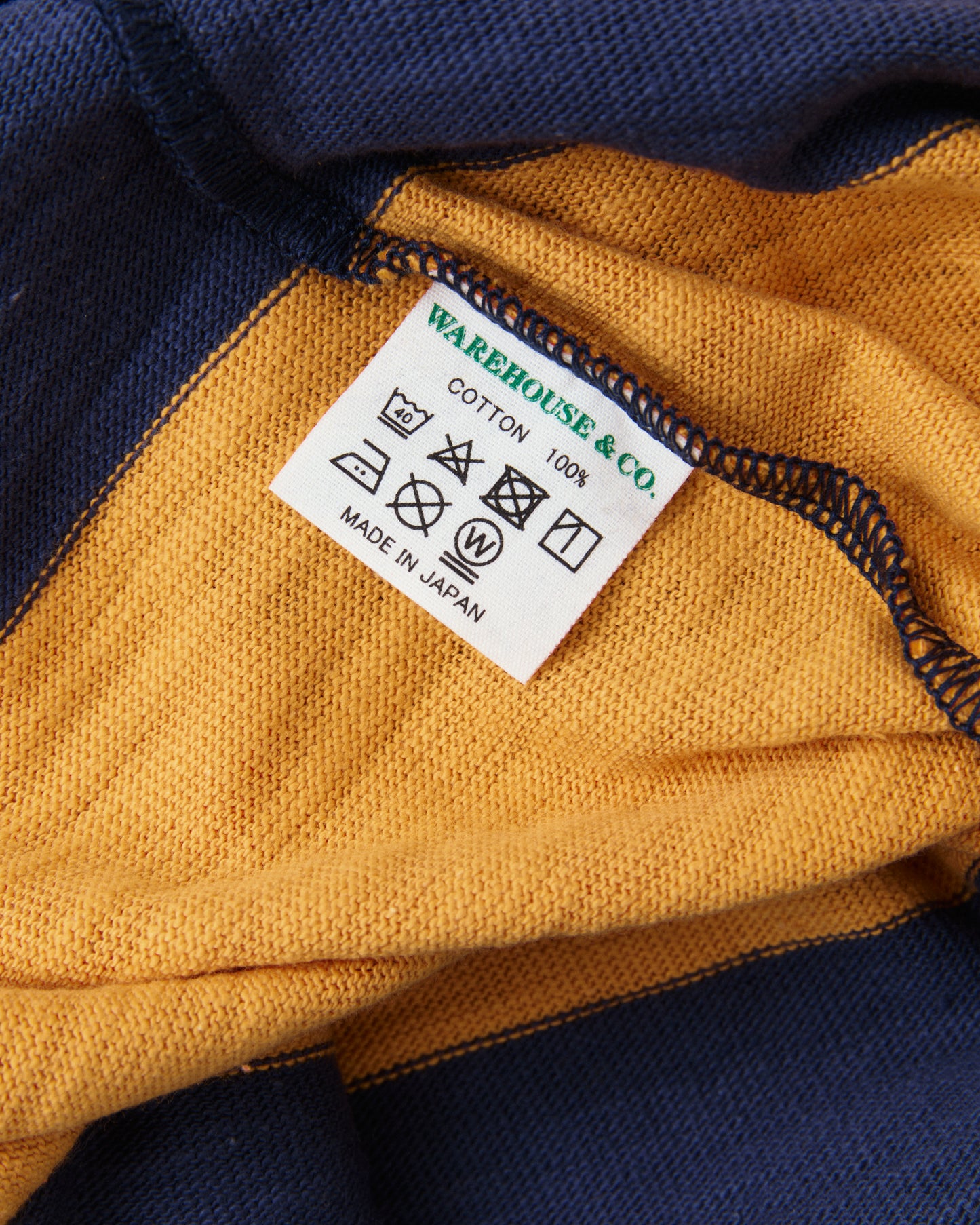 Warehouse & Co. Lot 4109 Short Sleeve Border T-shirt Navy/Orange
