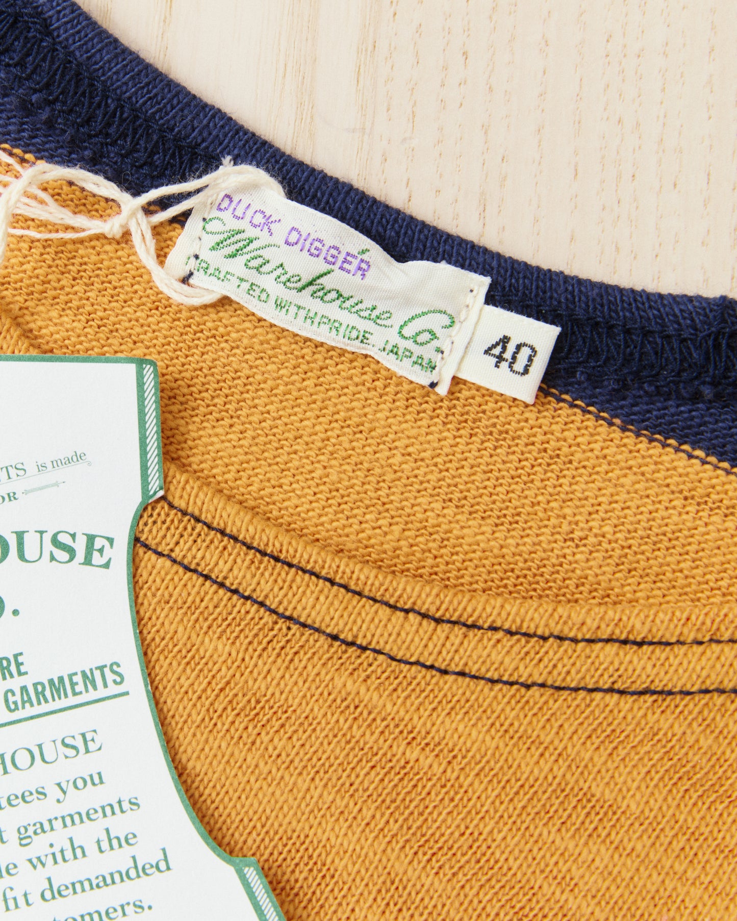 Warehouse & Co. Lot 4110 Long Sleeve Border T-shirt Navy/Orange