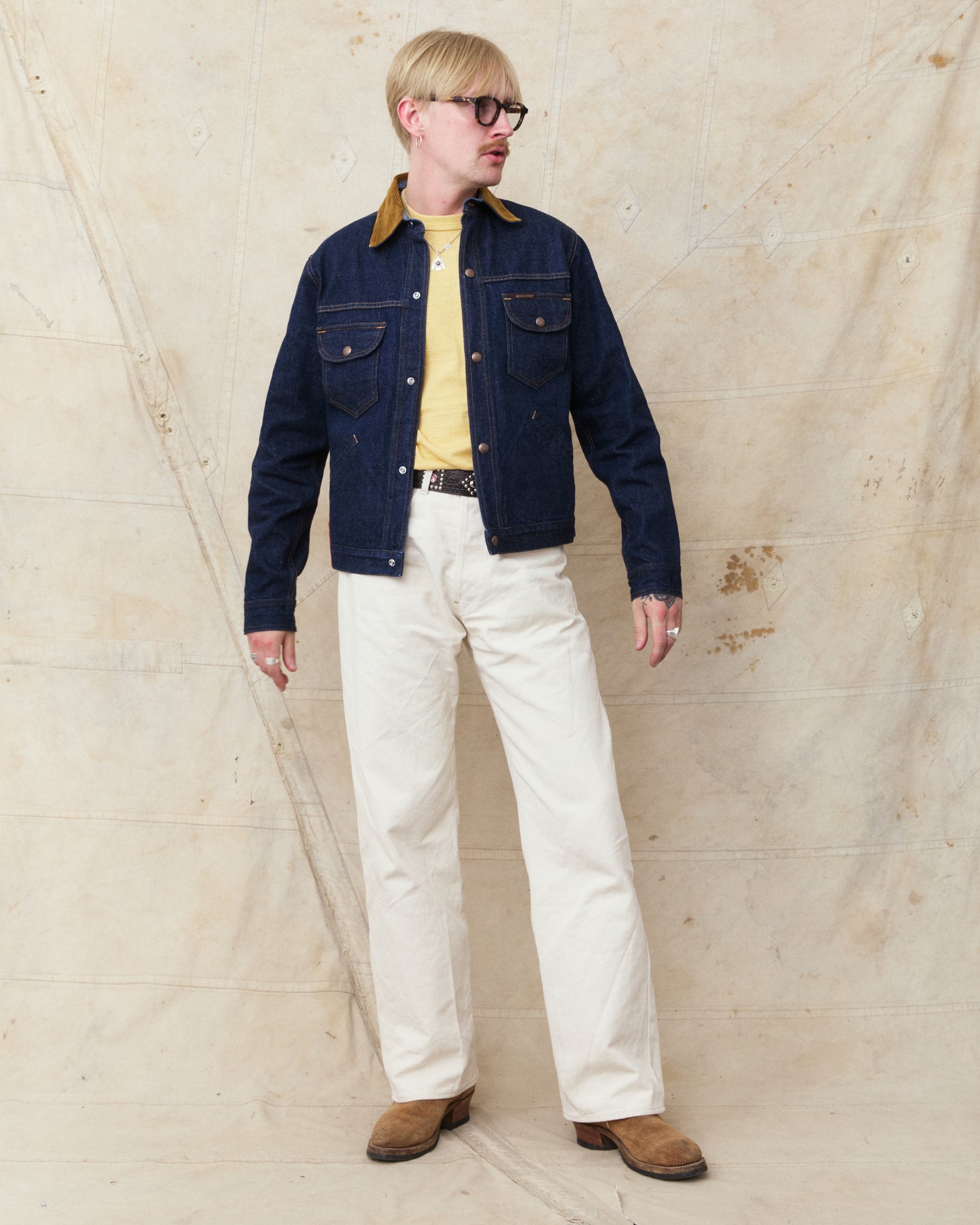 Indigofera Fargo Quarter Jacket Vintage 70's Denim Indigo