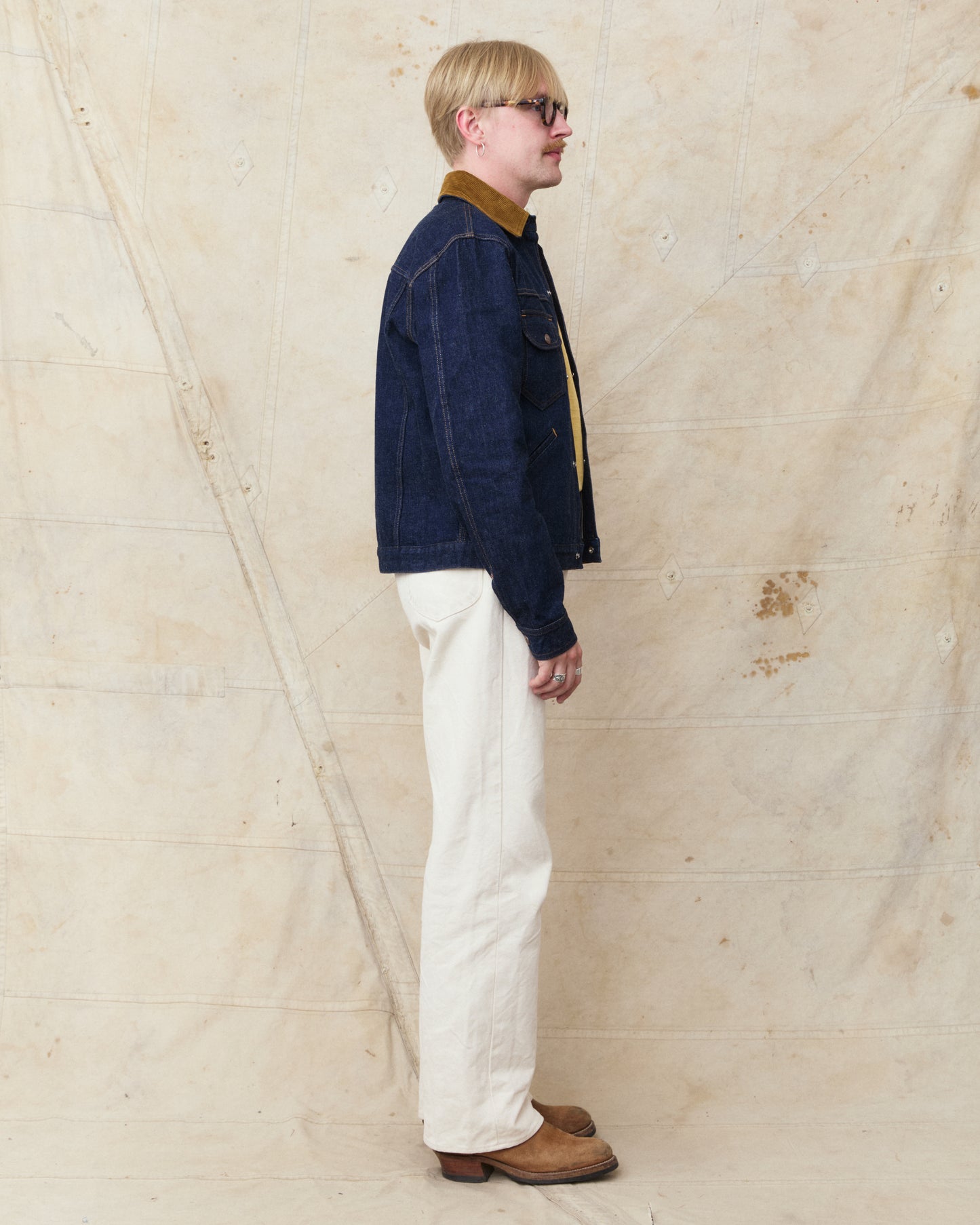 Indigofera Fargo Quarter Jacket Vintage 70's Denim Indigo