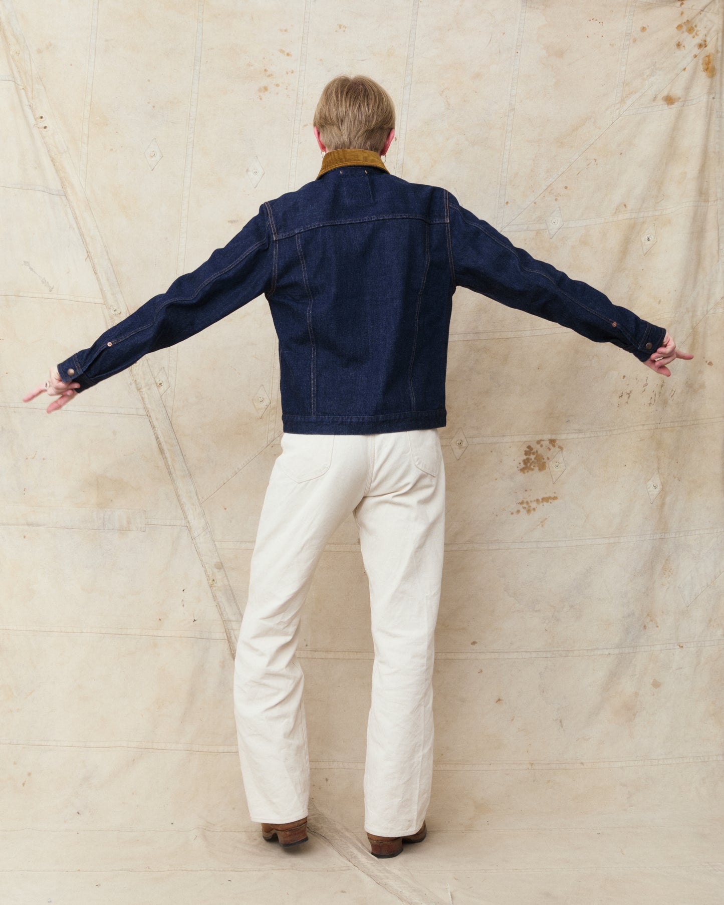 Indigofera Fargo Quarter Jacket Vintage 70's Denim Indigo