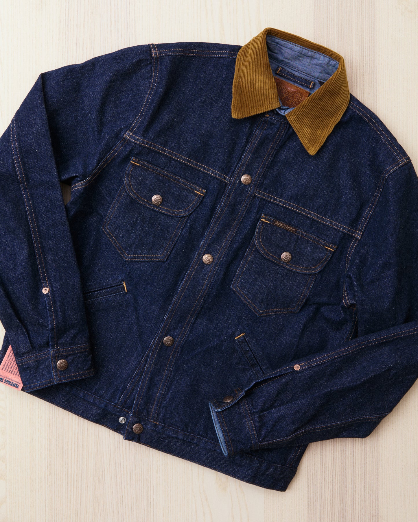 Indigofera Fargo Quarter Jacket Vintage 70's Denim Indigo