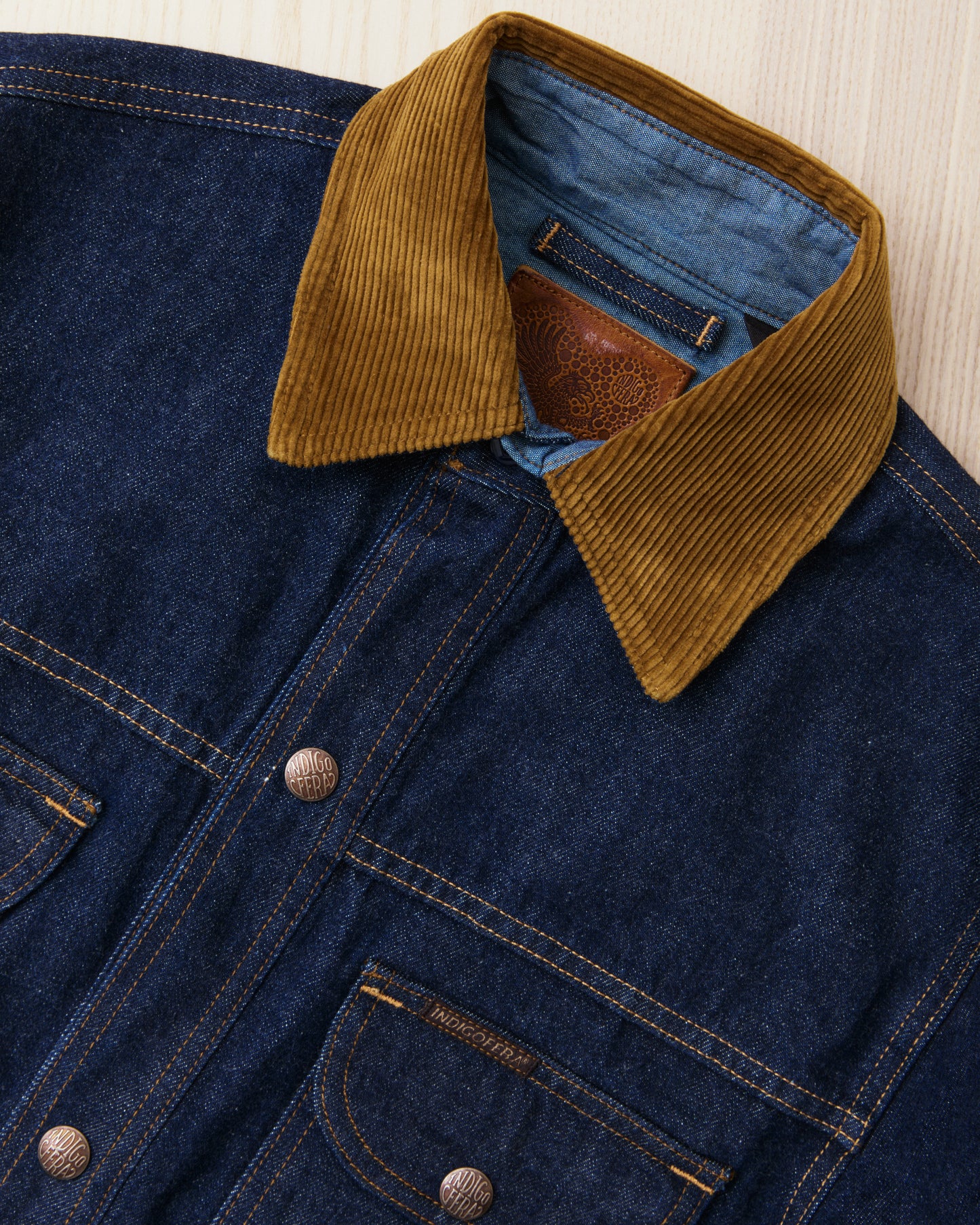 Indigofera Fargo Quarter Jacket Vintage 70's Denim Indigo