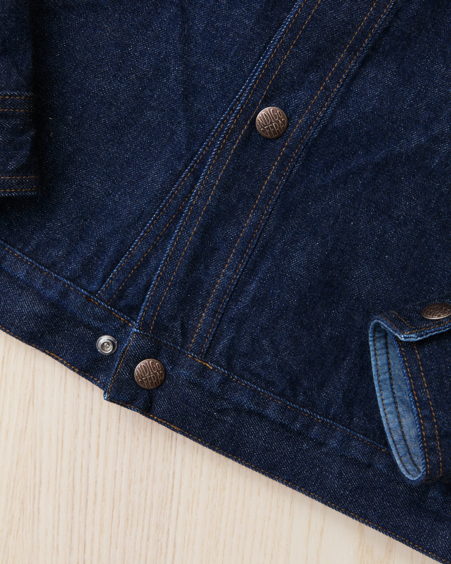 Indigofera Fargo Quarter Jacket Vintage 70's Denim Indigo