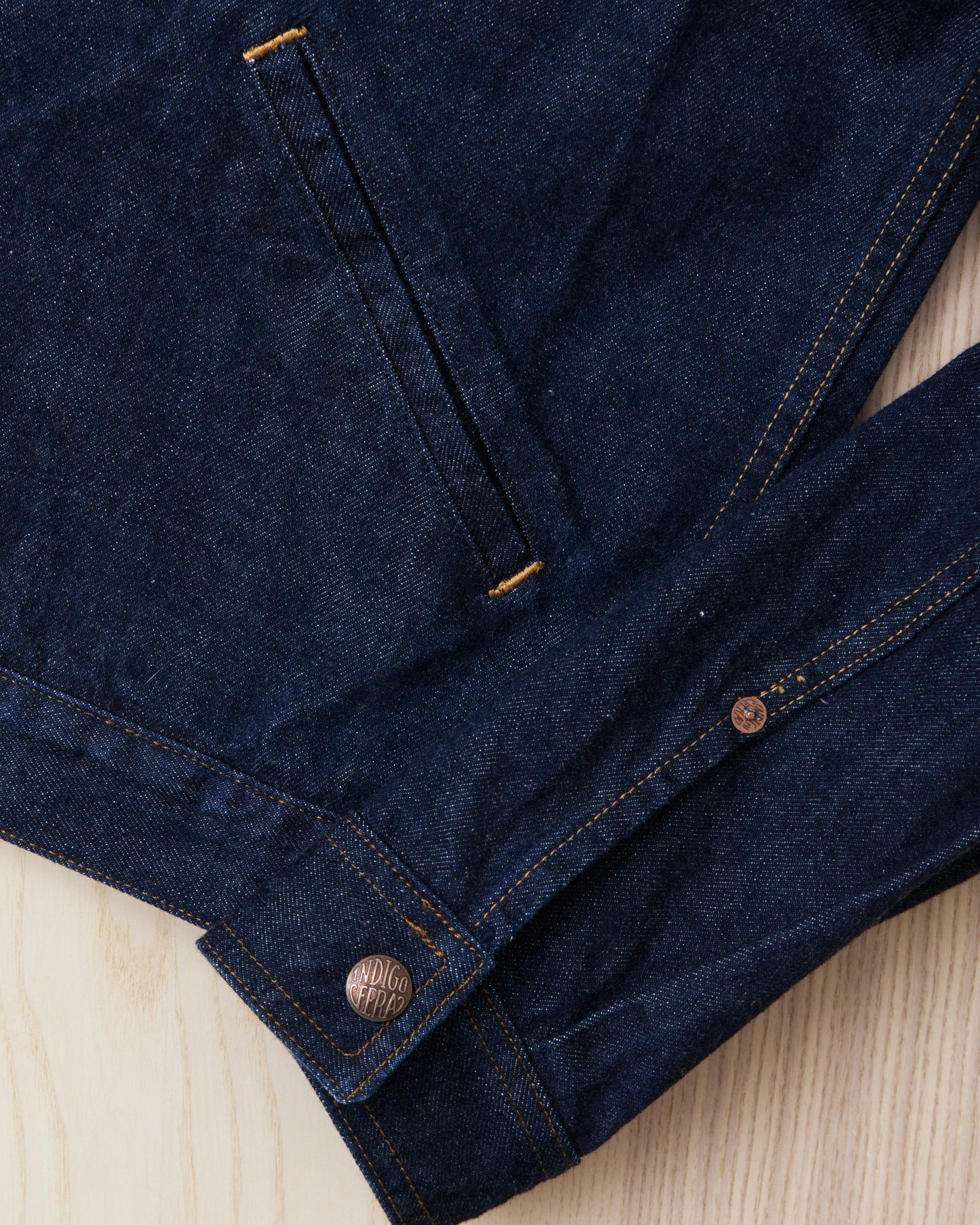 Indigofera Fargo Quarter Jacket Vintage 70's Denim Indigo