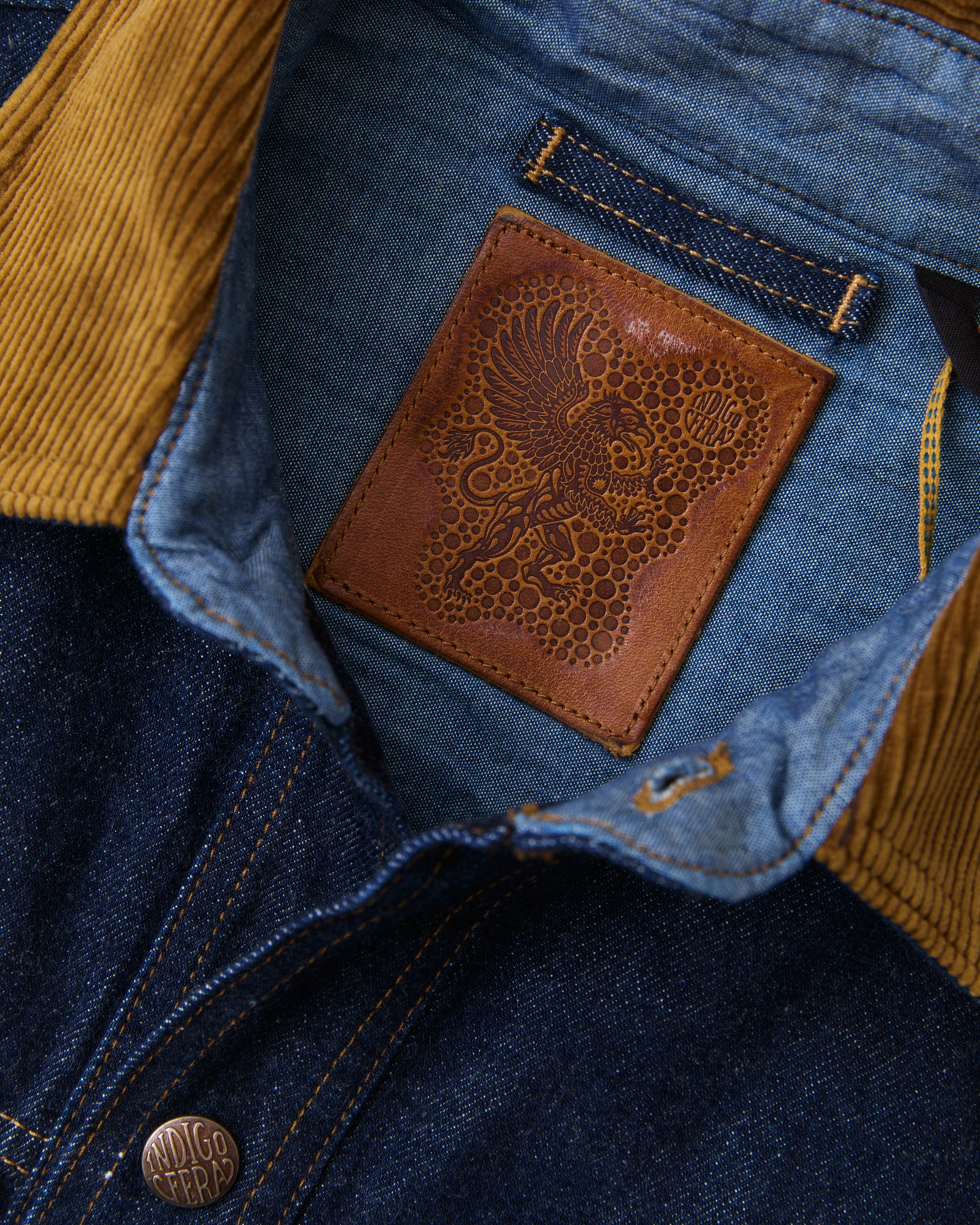 Indigofera Fargo Quarter Jacket Vintage 70's Denim Indigo