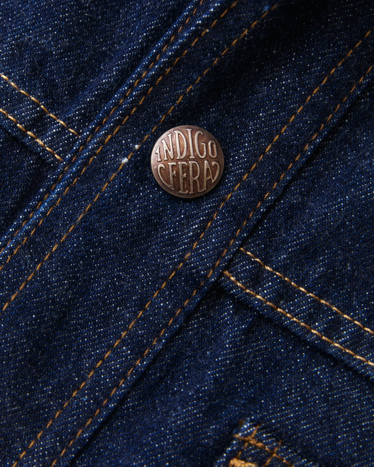 Indigofera Fargo Quarter Jacket Vintage 70's Denim Indigo