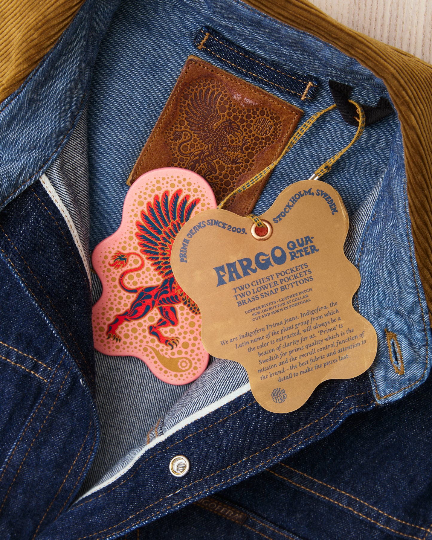 Indigofera Fargo Quarter Jacket Vintage 70's Denim Indigo