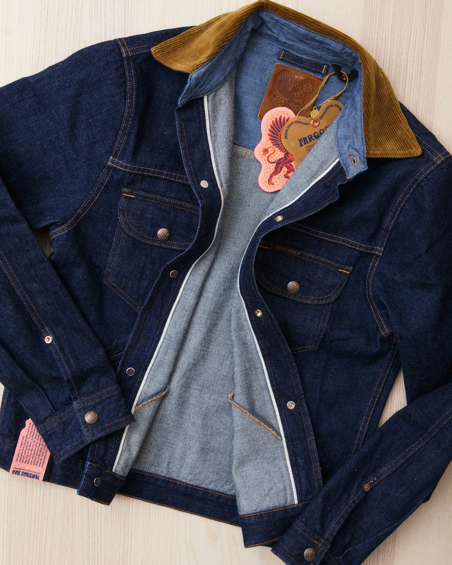 Indigofera Fargo Quarter Jacket Vintage 70's Denim Indigo