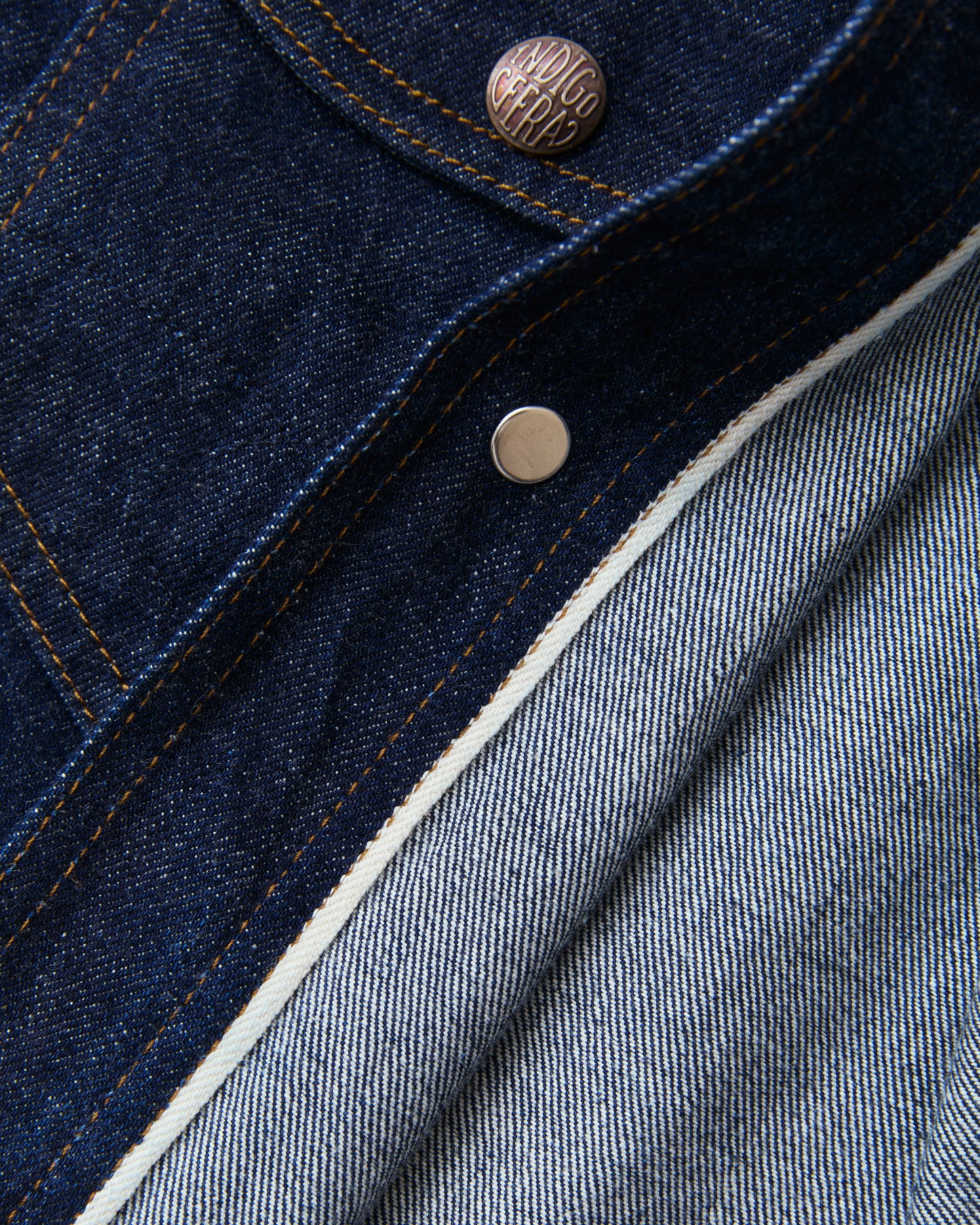Indigofera Fargo Quarter Jacket Vintage 70's Denim Indigo