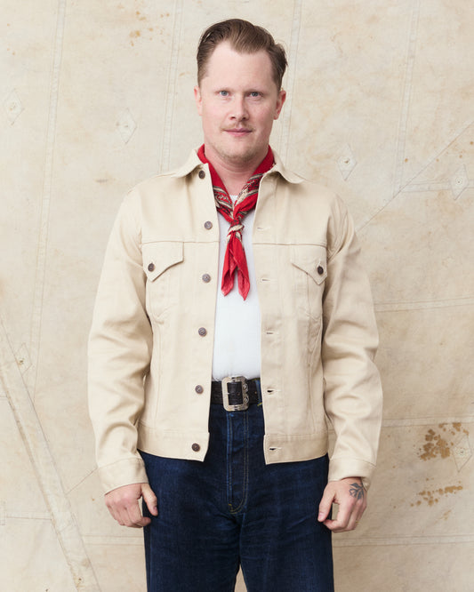 Sugar Cane & Co SC15900 11oz Type 3 Cotton Pique Jacket 1962 Model Off White
