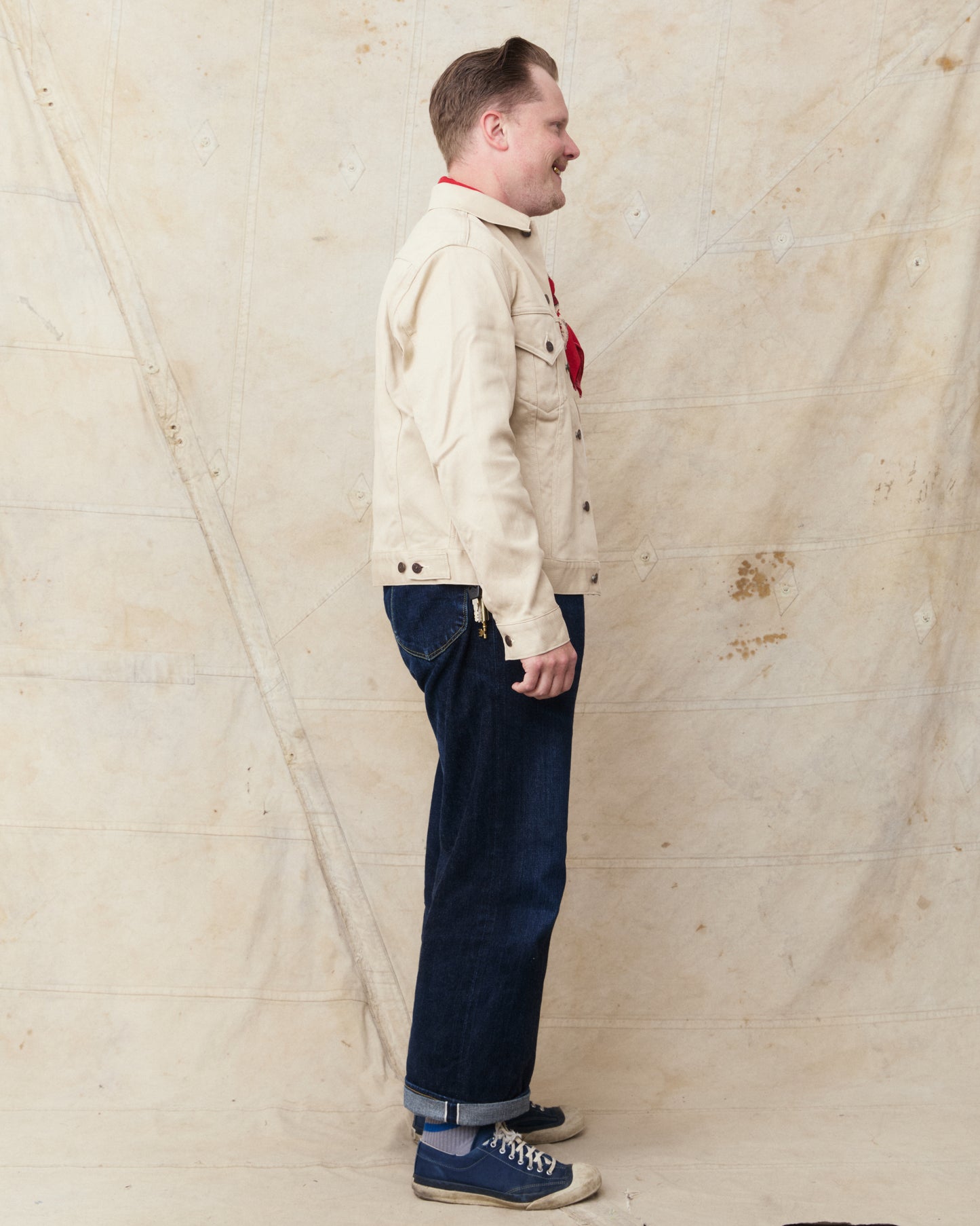 Sugar Cane & Co SC15900 11oz Type 3 Cotton Pique Jacket 1962 Model Off White