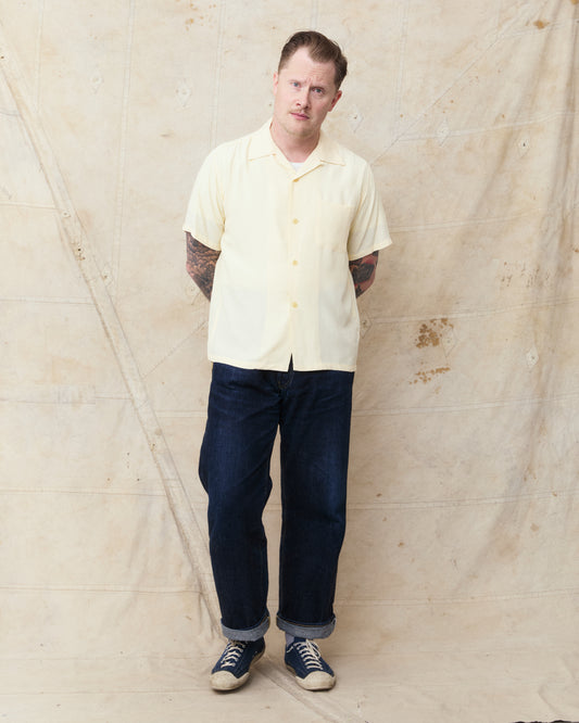 Style Eyes SE39455 105 Short Sleeve Rayon Bowling Shirt Off White