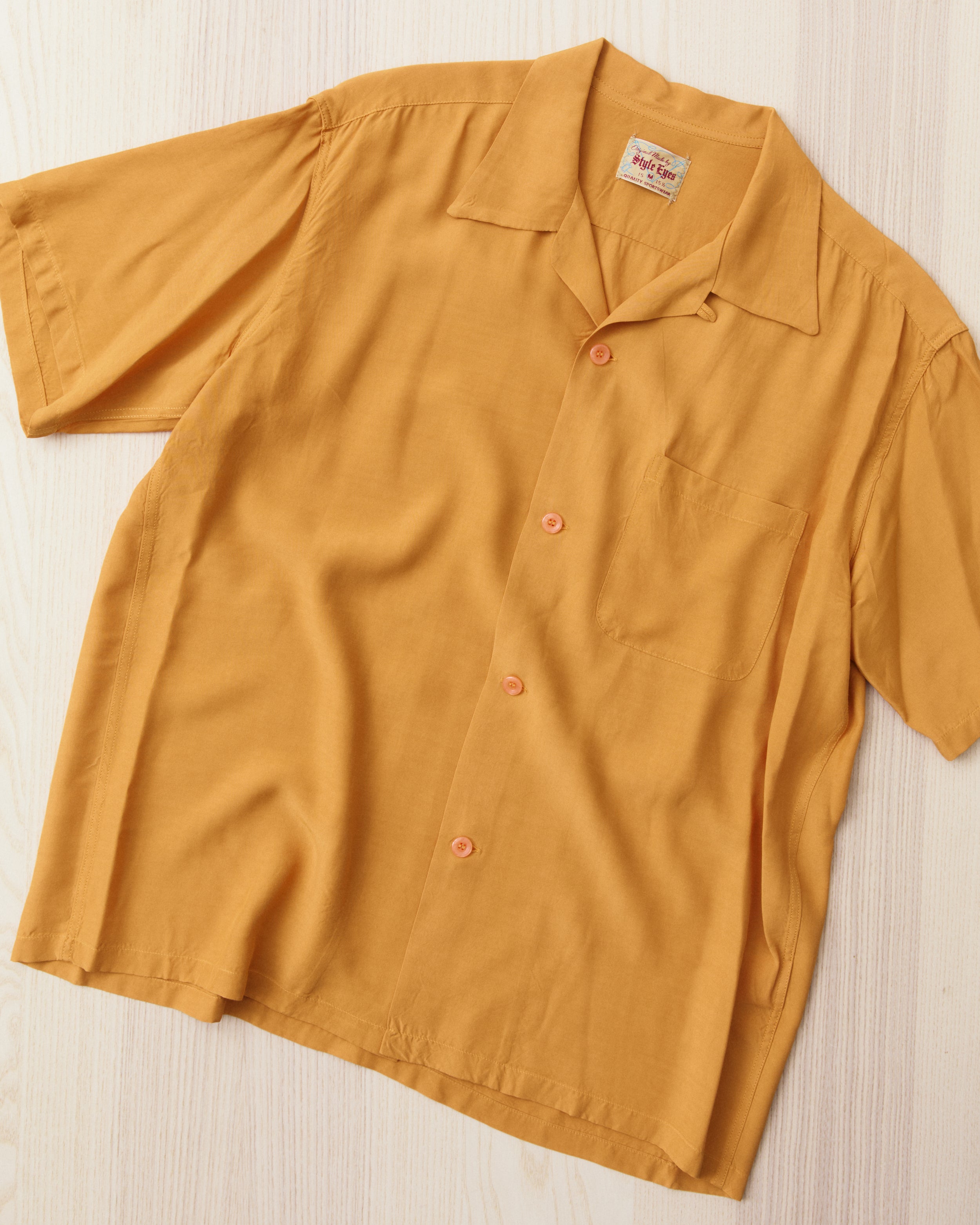Style Eyes SE39455 159 Short Sleeve Rayon Bowling Shirt Orange