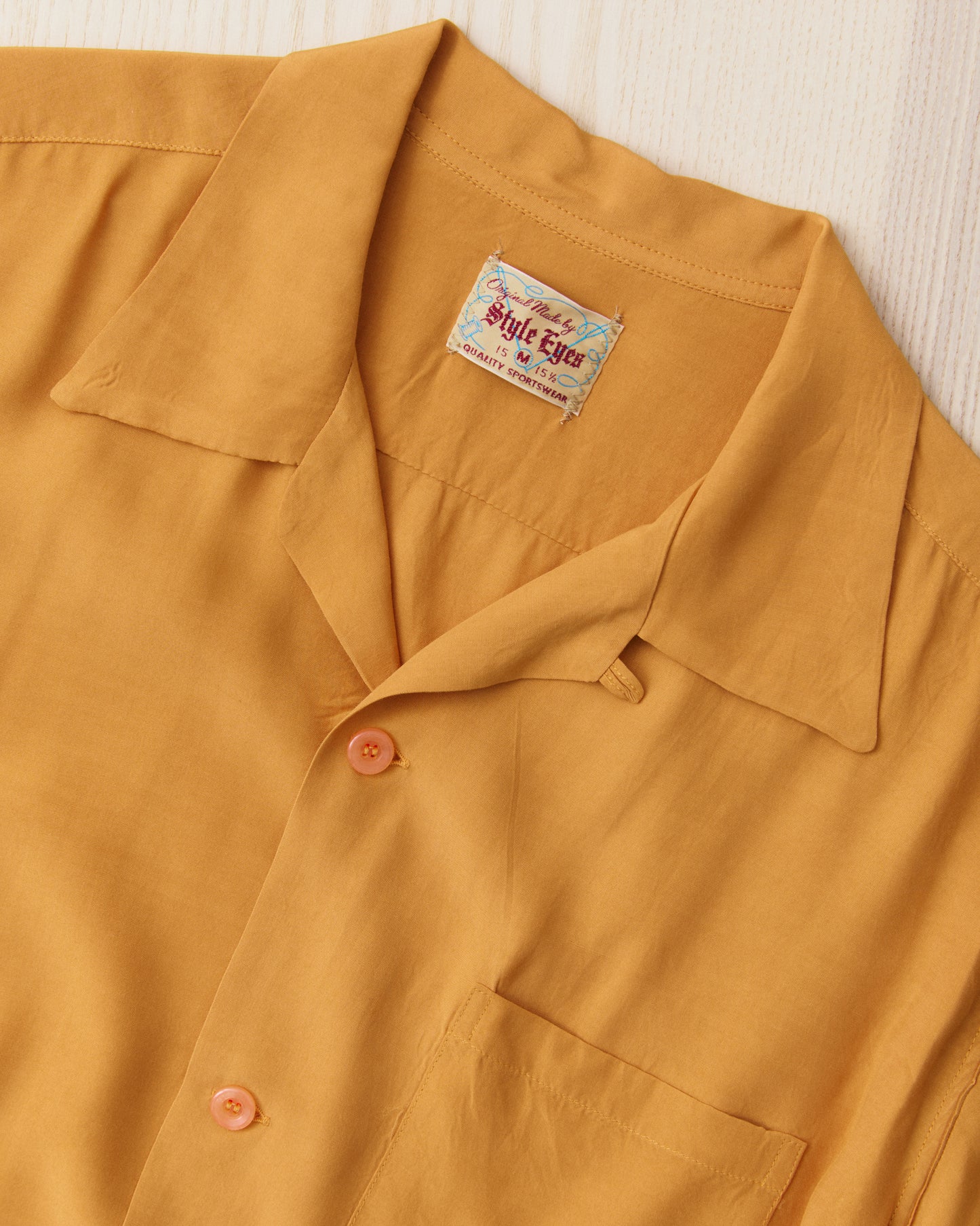 Style Eyes SE39455 159 Short Sleeve Rayon Bowling Shirt Orange