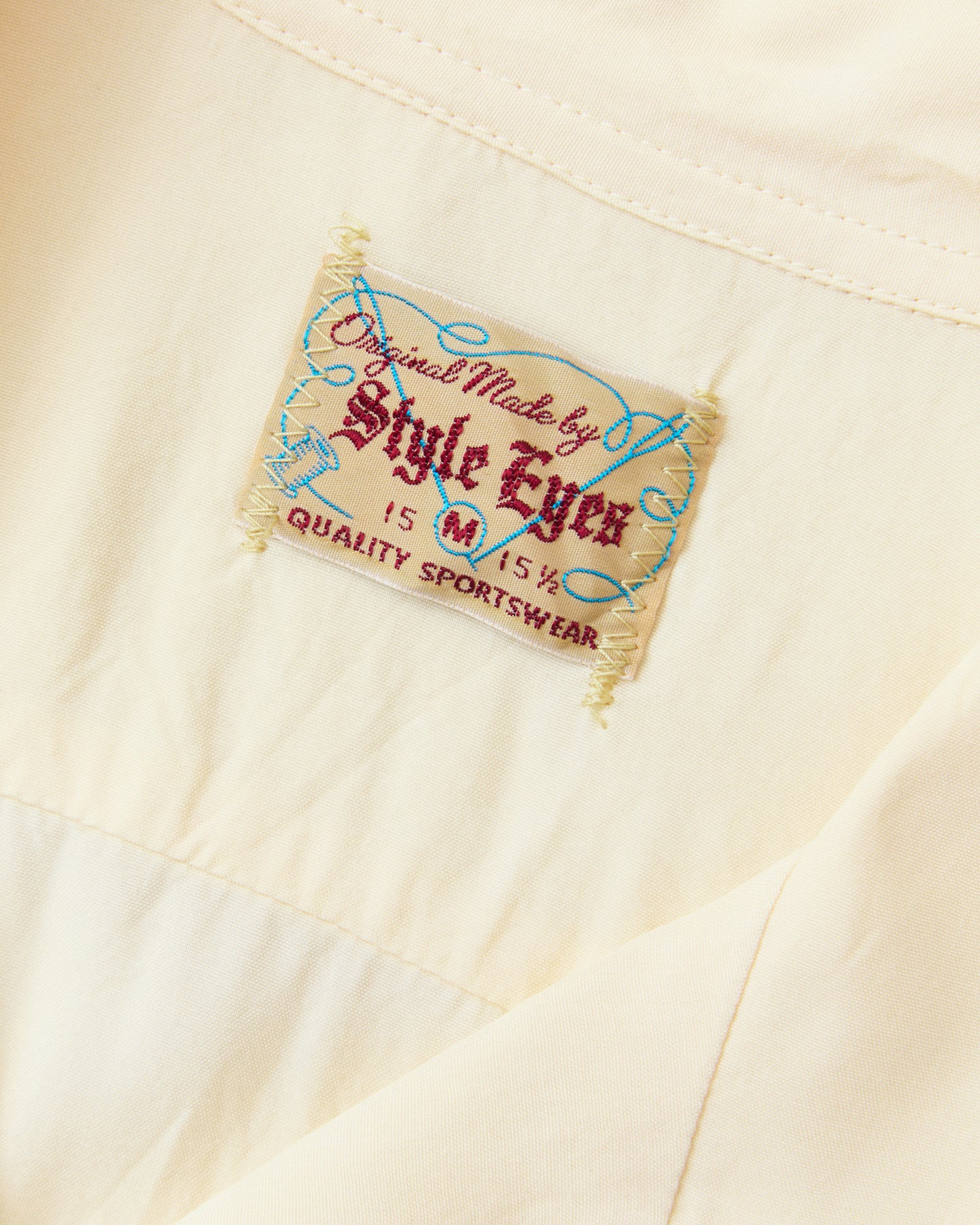 Style Eyes SE39455 105 Short Sleeve Rayon Bowling Shirt Off White
