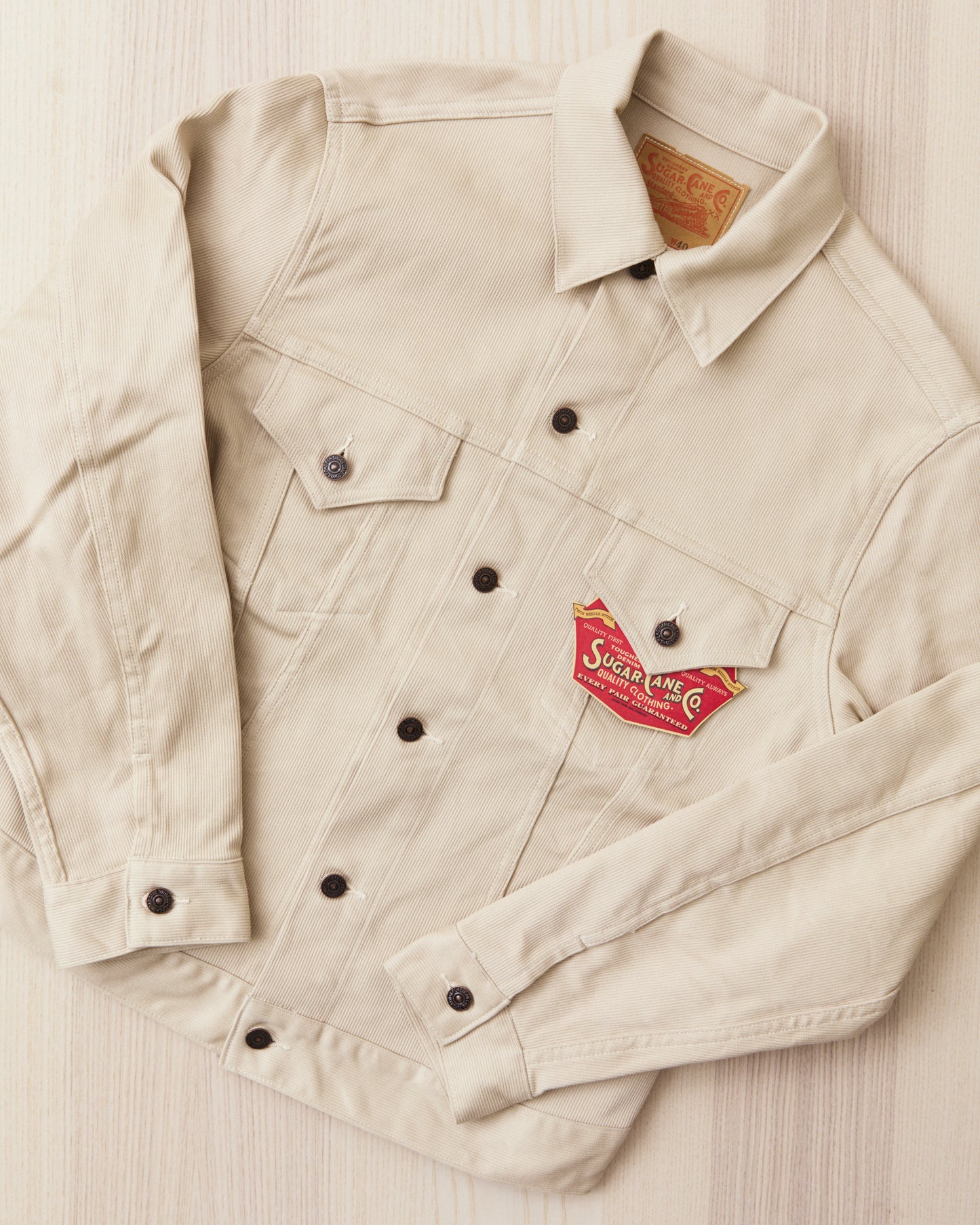 Sugar Cane & Co SC15900 11oz Type 3 Cotton Pique Jacket 1962 Model Off White