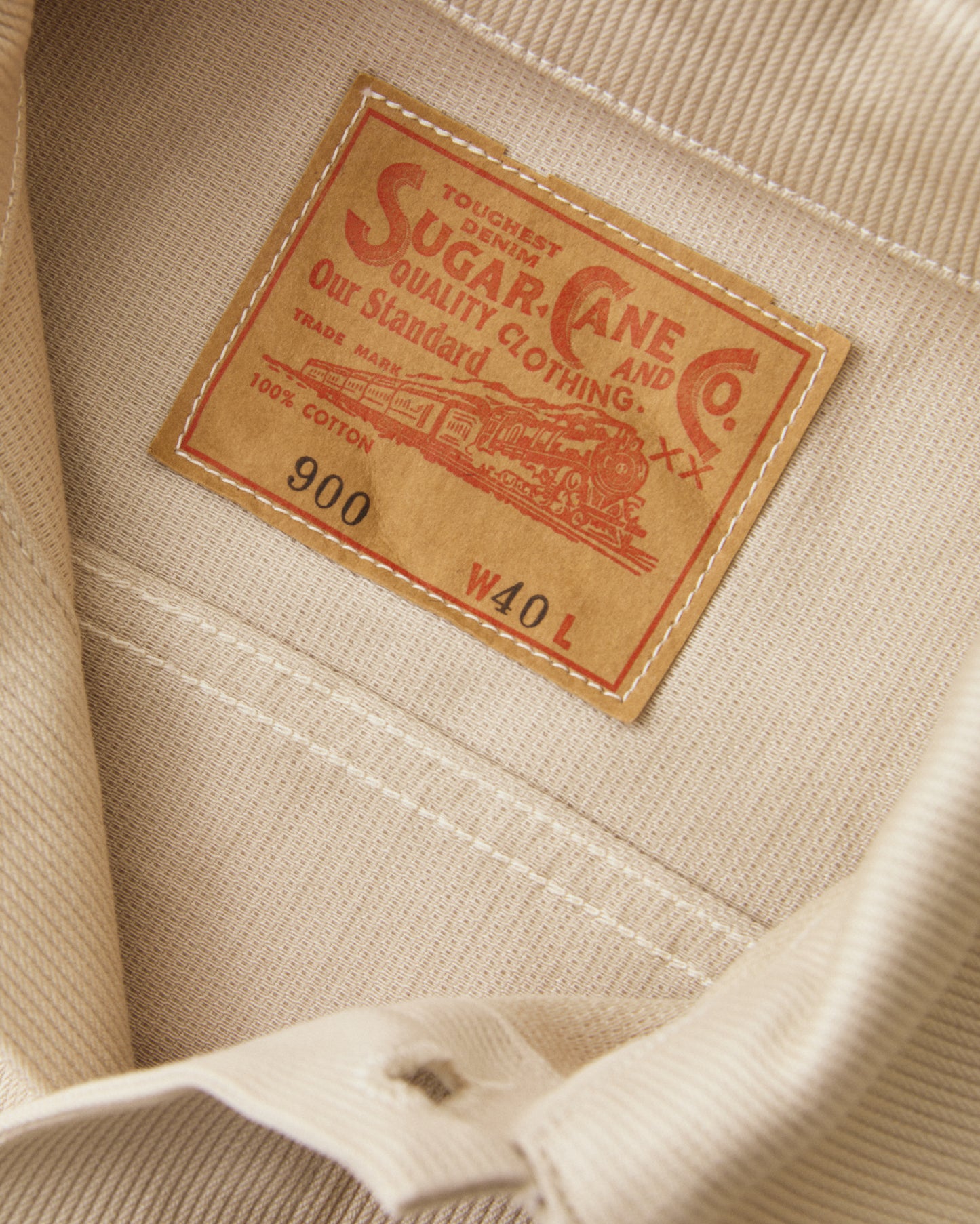 Sugar Cane & Co SC15900 11oz Type 3 Cotton Pique Jacket 1962 Model Off White