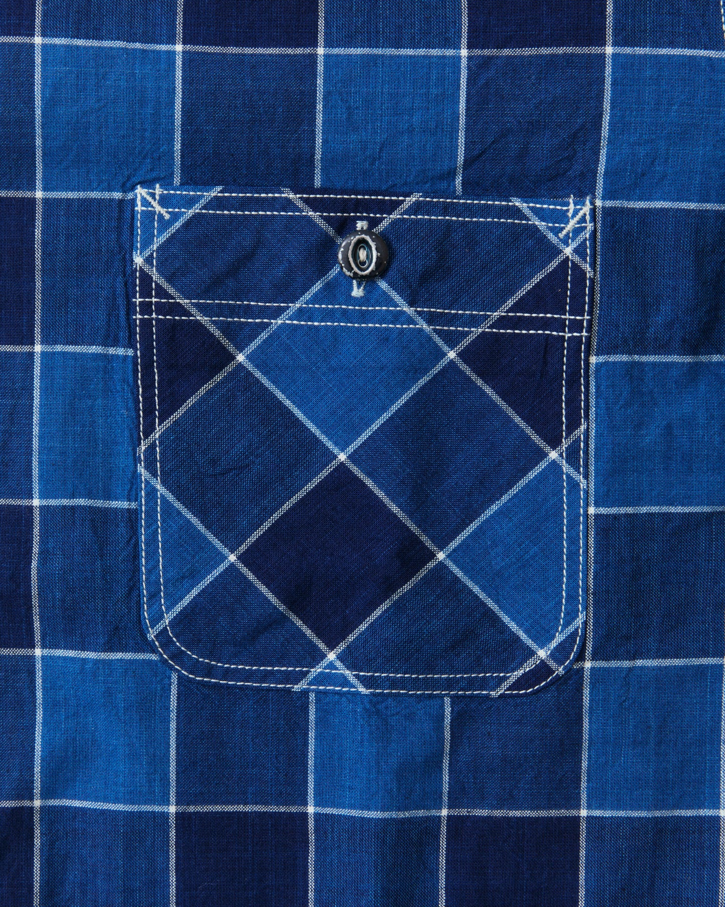 Sugar Cane & Co SC39733 Fiction Romance 5oz Indigo Check Work Shirt