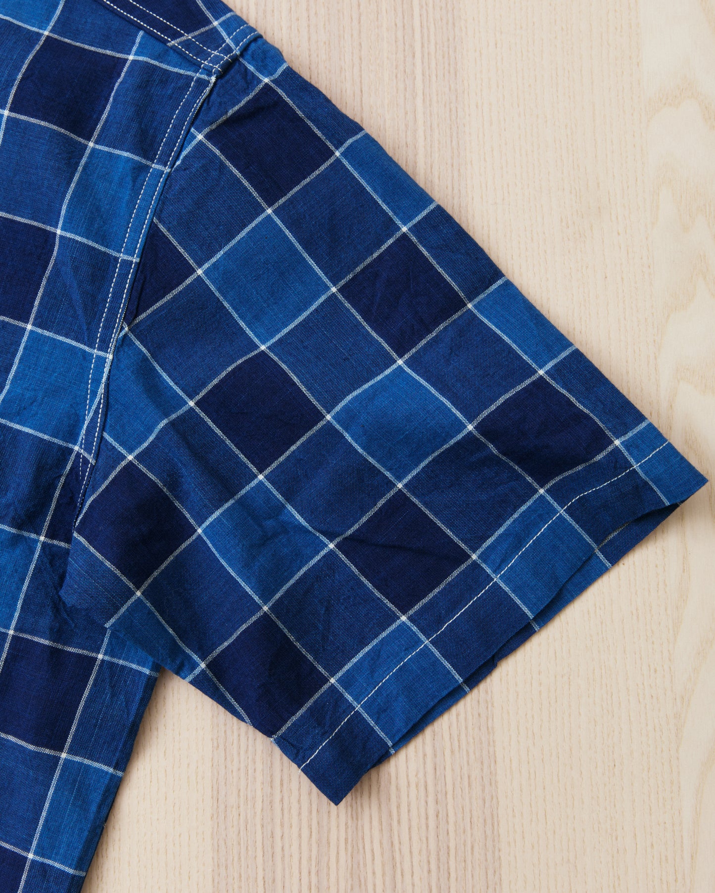 Sugar Cane & Co SC39733 Fiction Romance 5oz Indigo Check Work Shirt