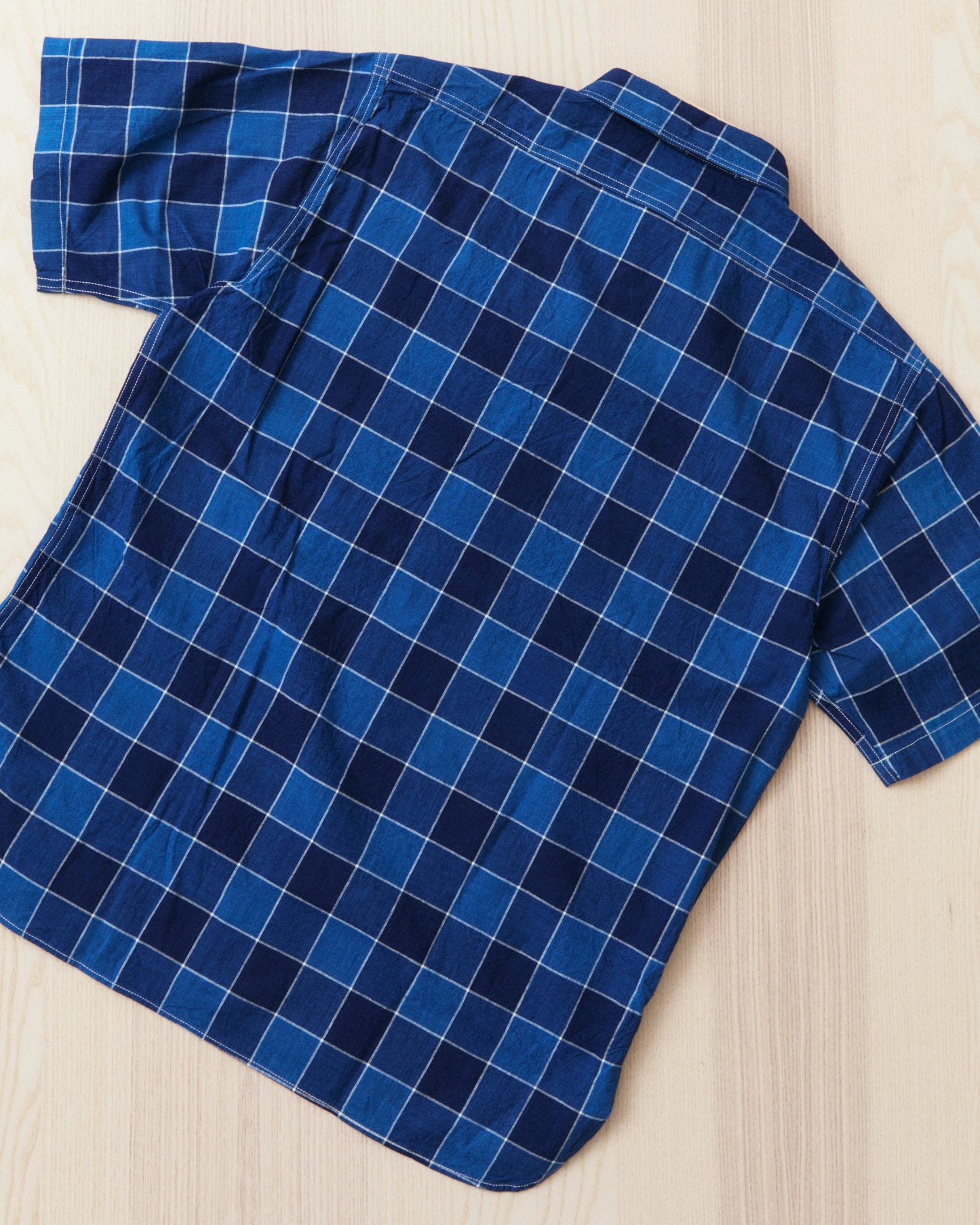 Sugar Cane & Co SC39733 Fiction Romance 5oz Indigo Check Work Shirt