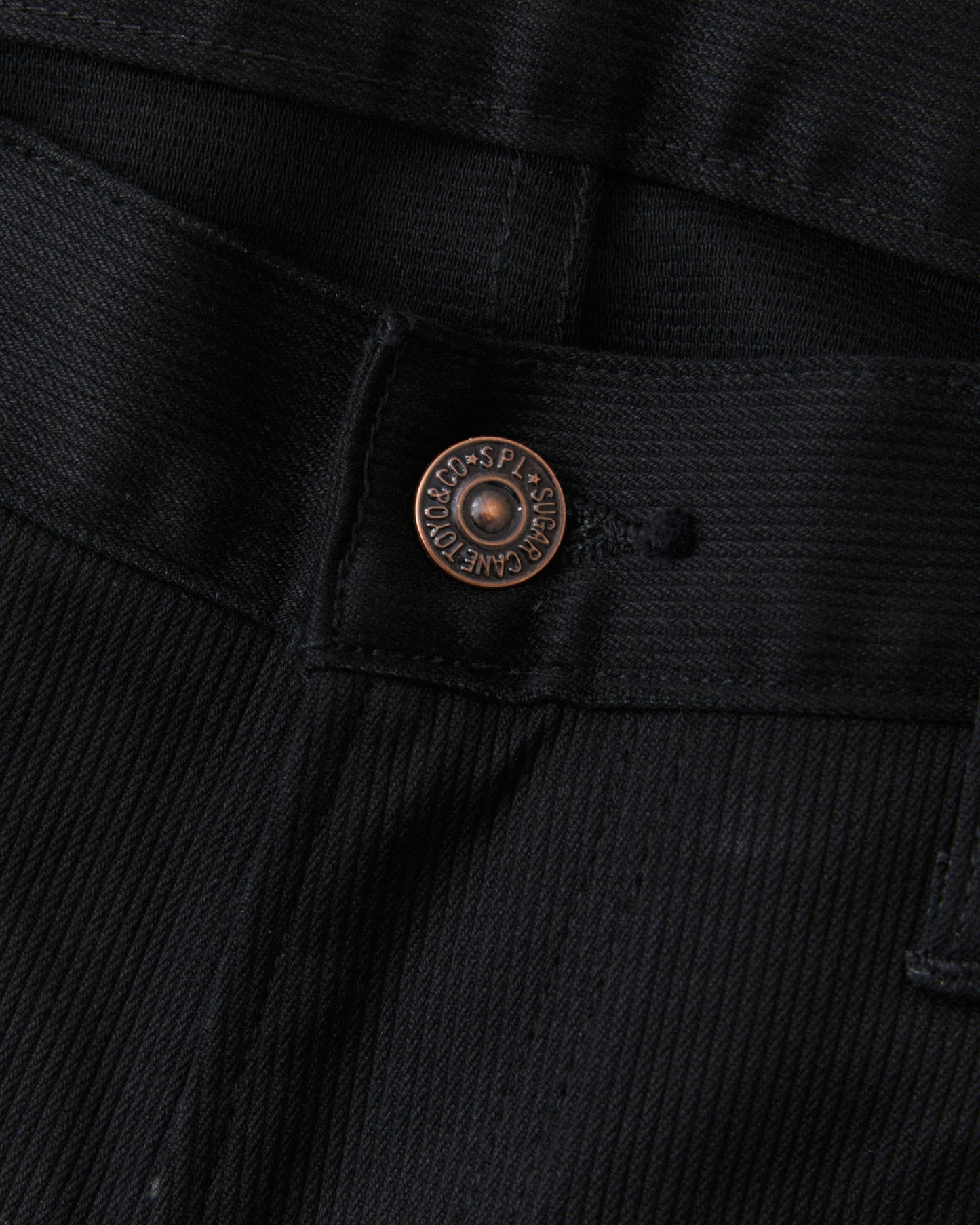 Sugar Cane & Co. SC42650 11oz. Cotton Pique Zipper Fly Jeans Black