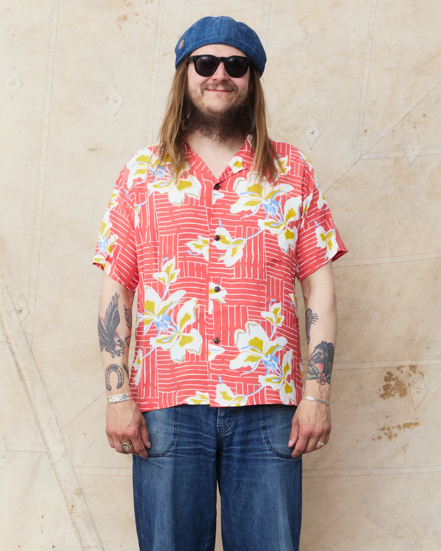 Sun Surf SS39615 Rayon Hawaiian Short Sleeve Shirt "White Ginger"