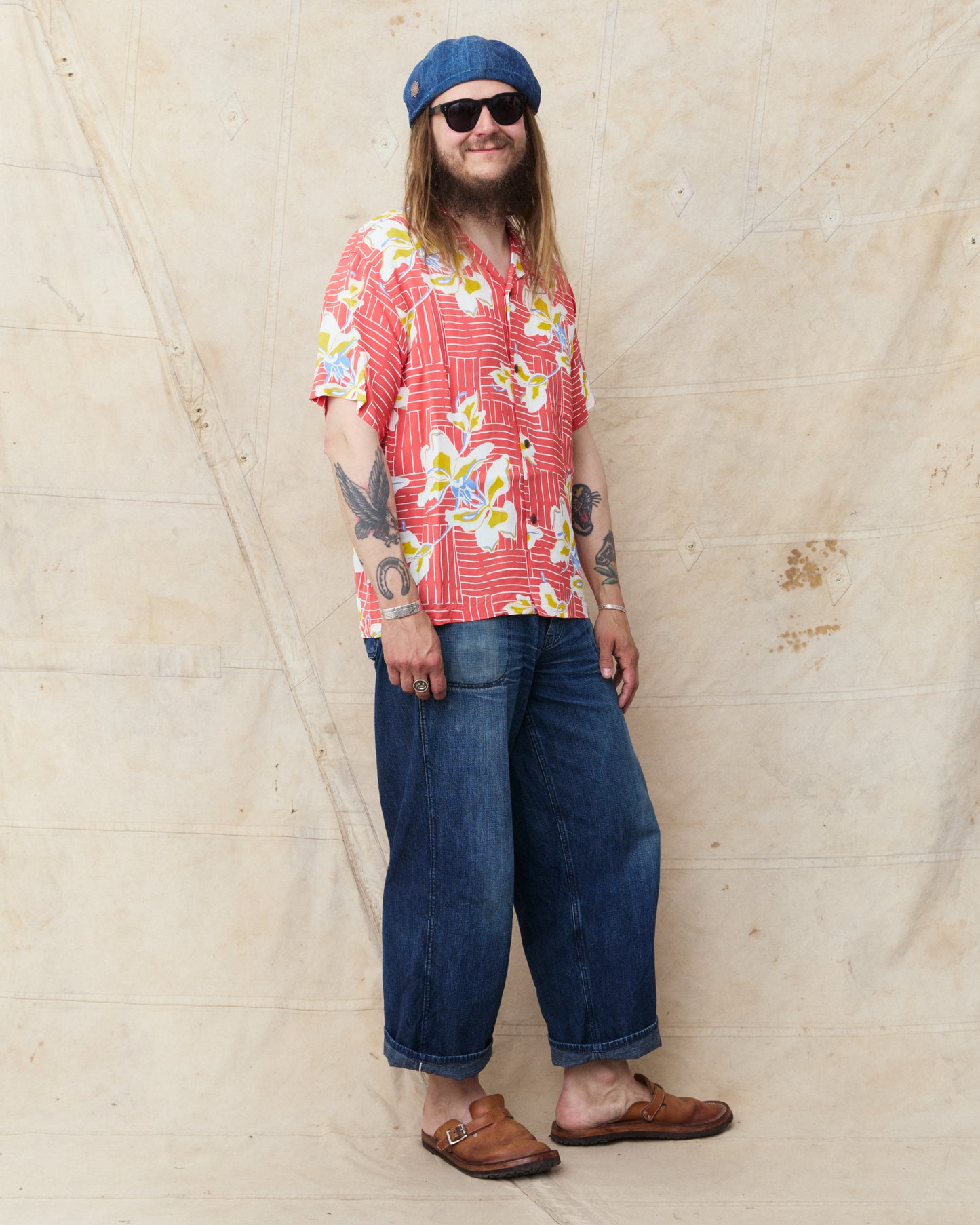 Sun Surf SS39615 Rayon Hawaiian Short Sleeve Shirt "White Ginger"