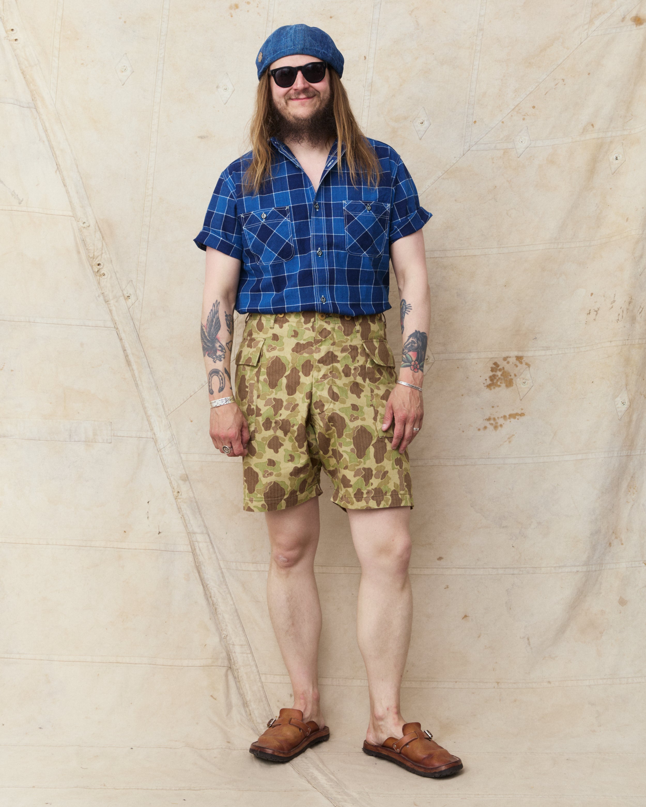 Buzz Rickson's BR52660 Herringbone Twill Camouflage Shorts