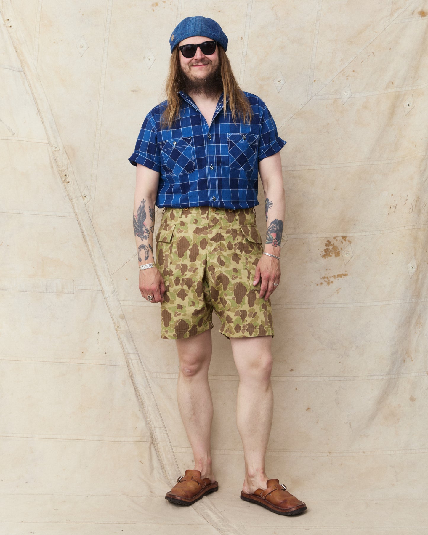 Buzz Rickson's BR52660 Herringbone Twill Camouflage Shorts