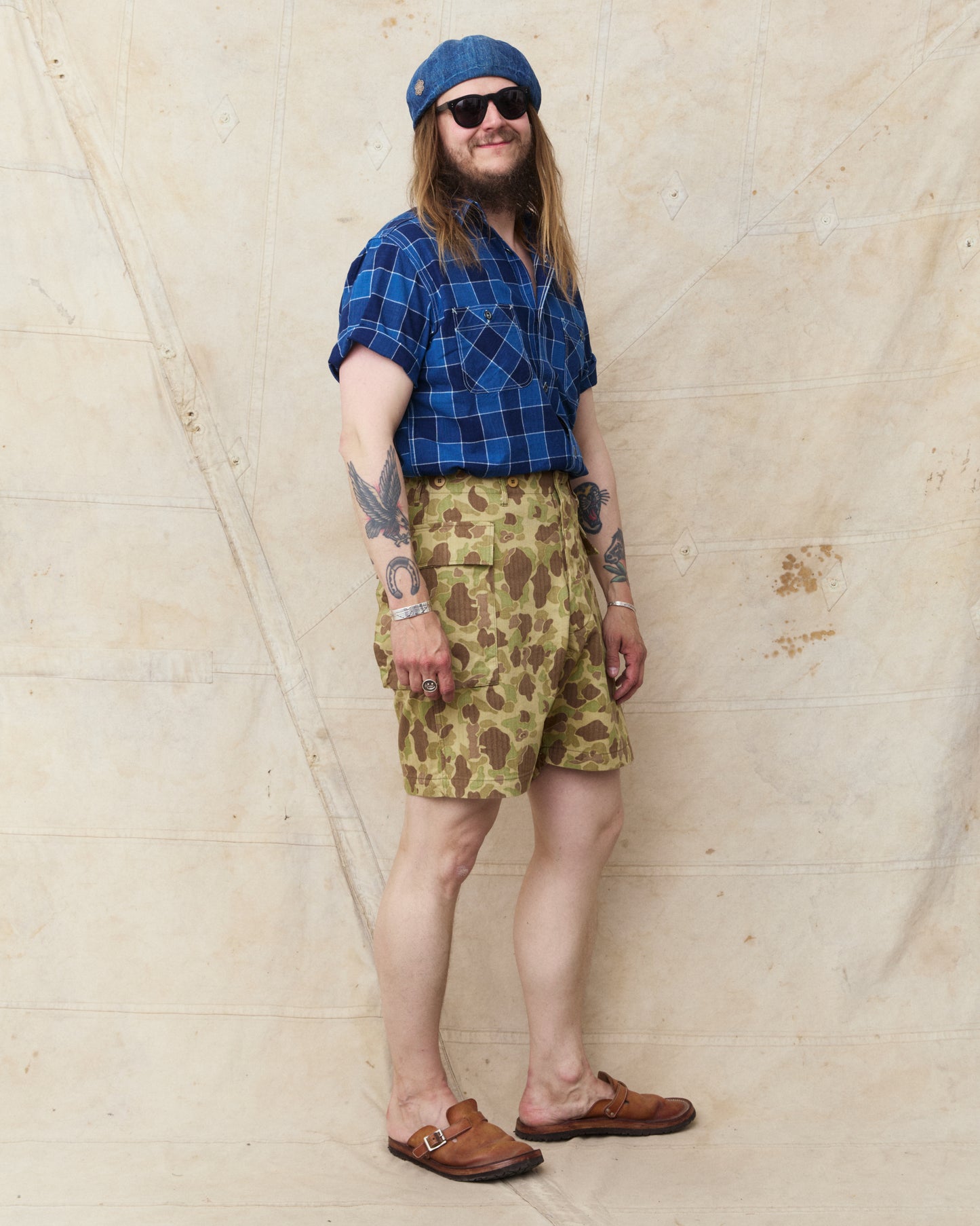 Buzz Rickson's BR52660 Herringbone Twill Camouflage Shorts