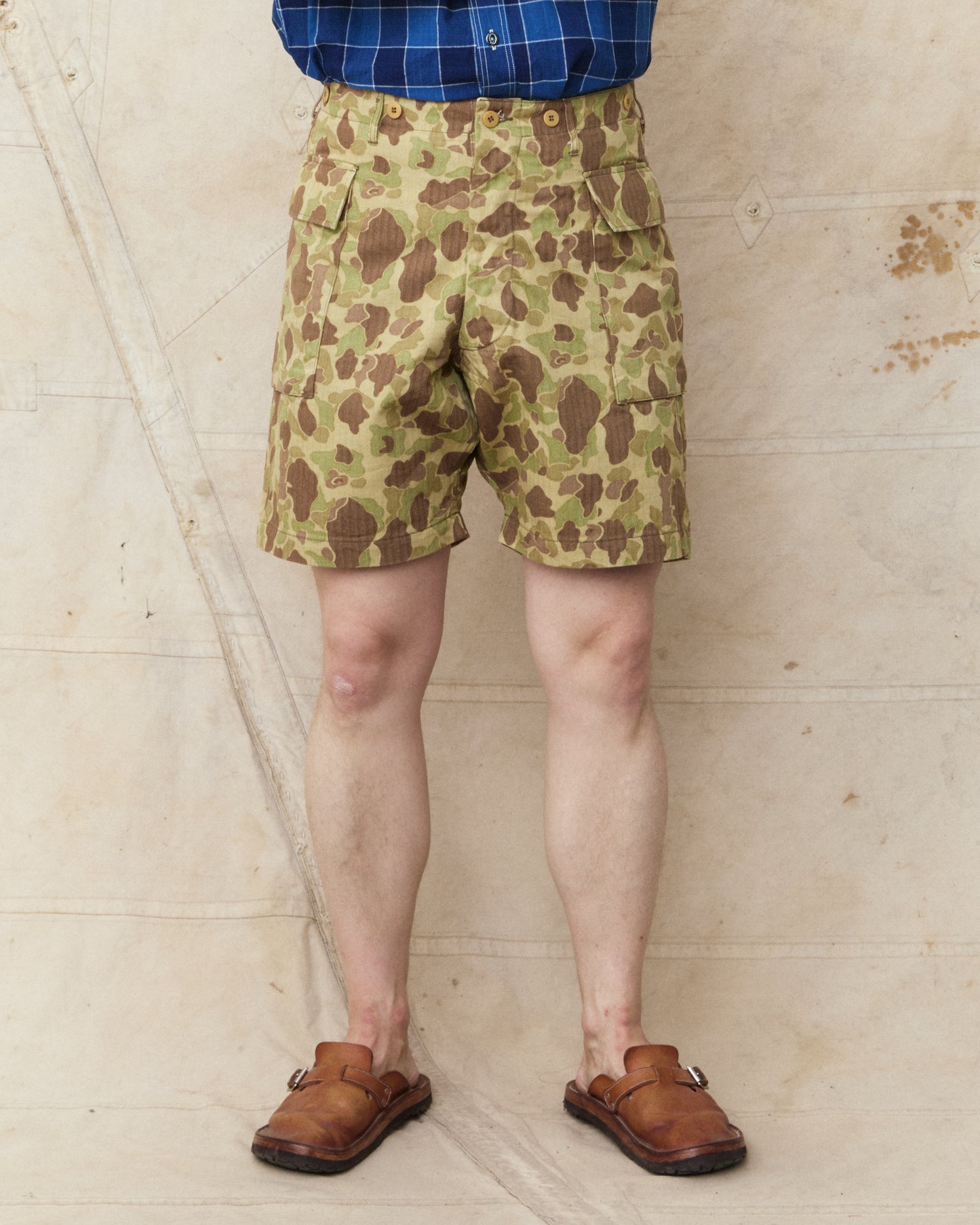 Buzz Rickson's BR52660 Herringbone Twill Camouflage Shorts