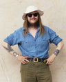 Indigofera Haisy Mae Hat Ecru Denim