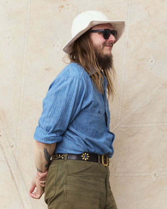 Indigofera Haisy Mae Hat Ecru Denim