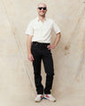 Sugar Cane & Co. SC42650 11oz. Cotton Pique Zipper Fly Jeans Black