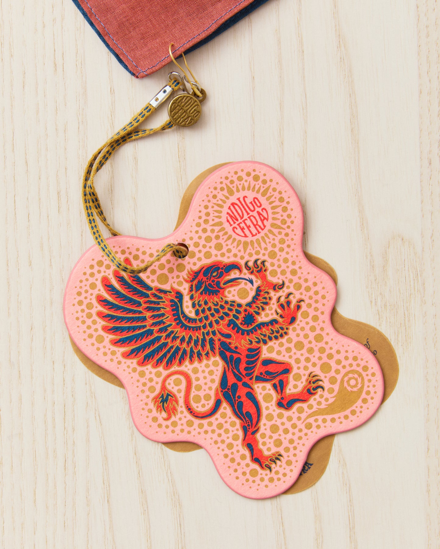 Indigofera Gryphon Bandana Pink / Beige