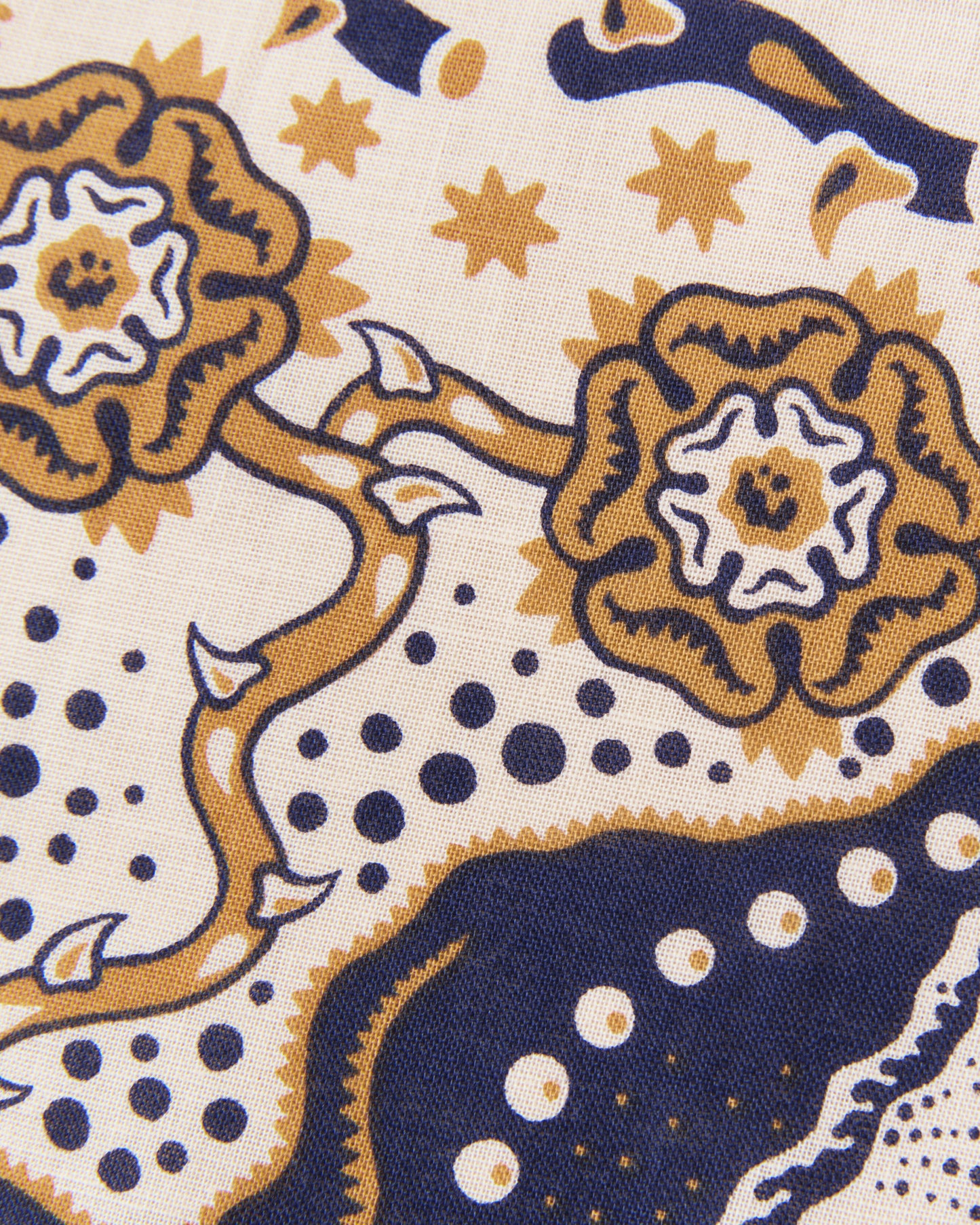 Indigofera Tarot XIII  Bandana Offwhite / Blue