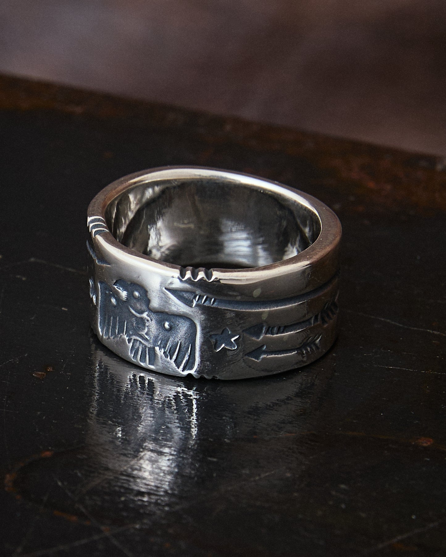 Larry Smith Thunderbird & Arrow Ring RG-0084