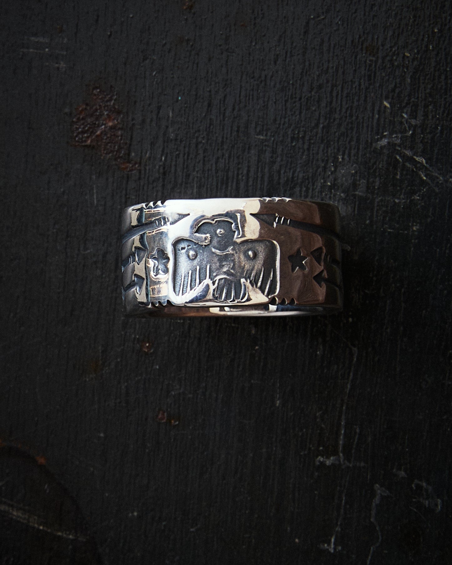 Larry Smith Thunderbird & Arrow Ring RG-0084