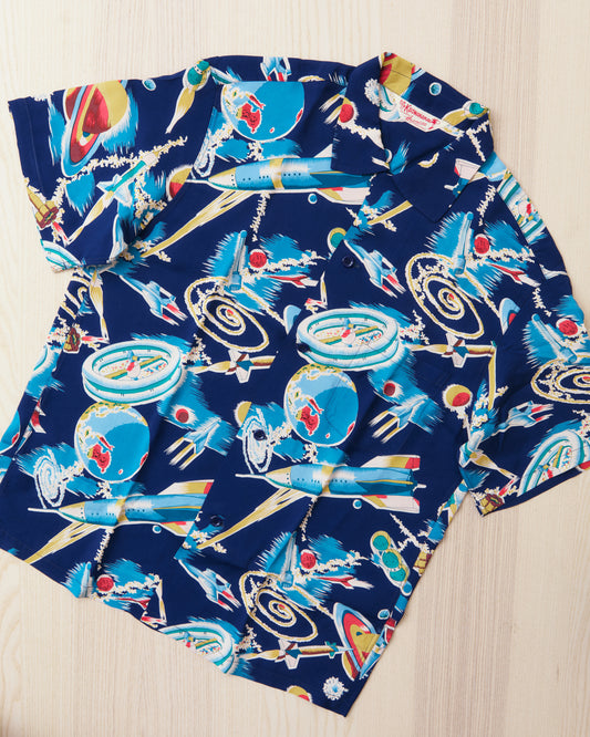 Sun Surf SS39743 Aloha Filament Rayon Shirt Special Edition "The Space Ship"