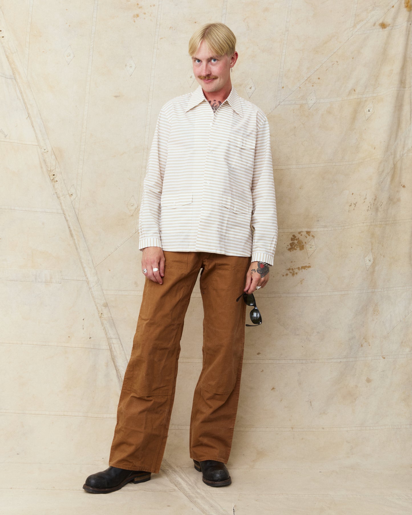 Bryceland's The Baseball Label Cabana Shirt II Yellow Stripe