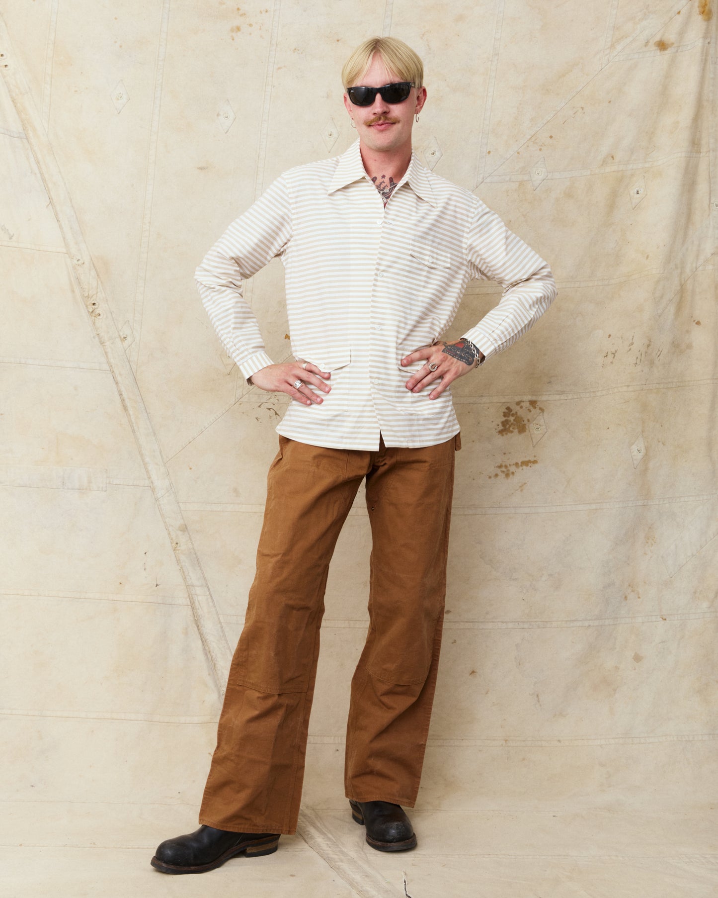 Bryceland's The Baseball Label Cabana Shirt II Yellow Stripe