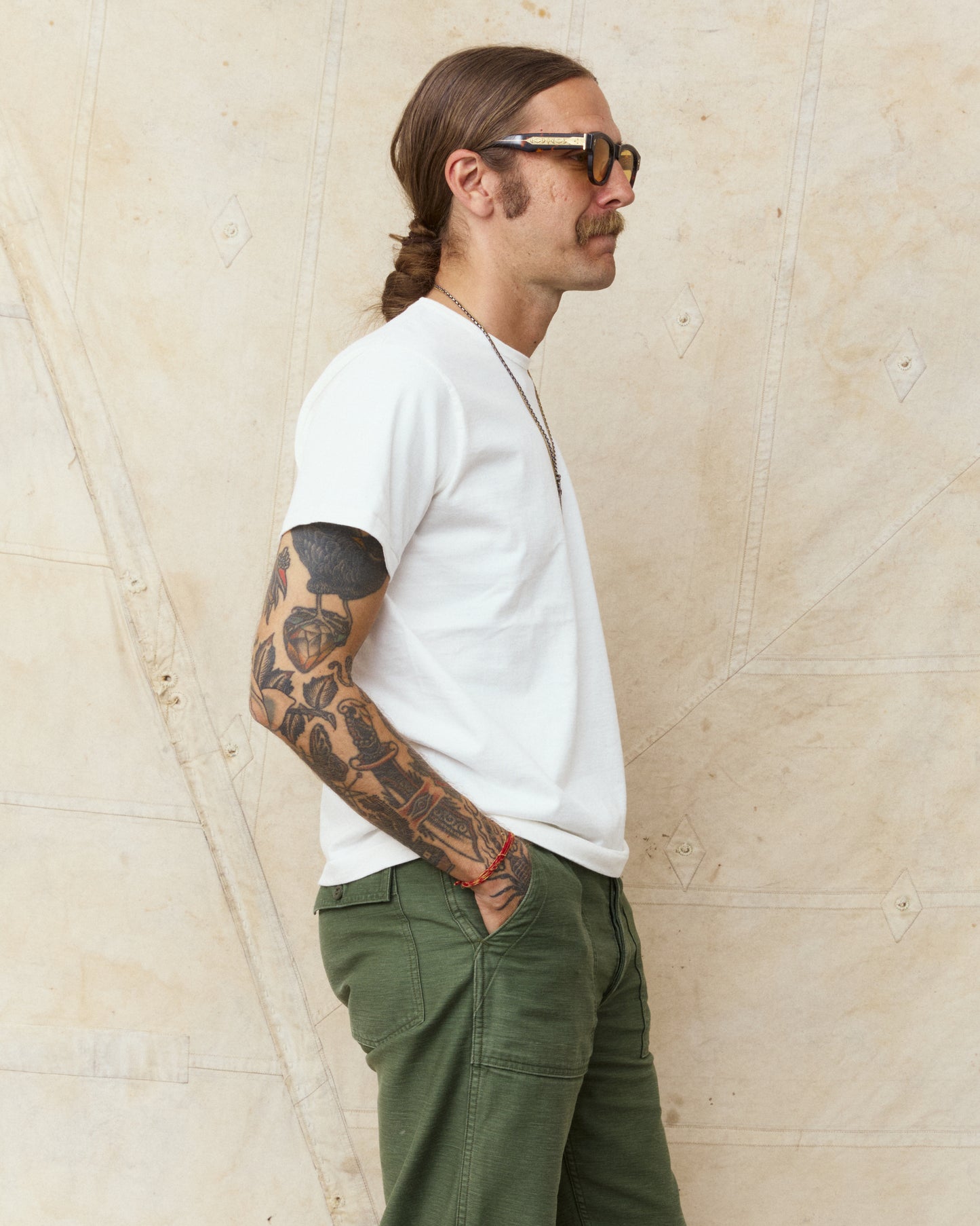 Bryceland's The Baseball Label Crewneck Tee White